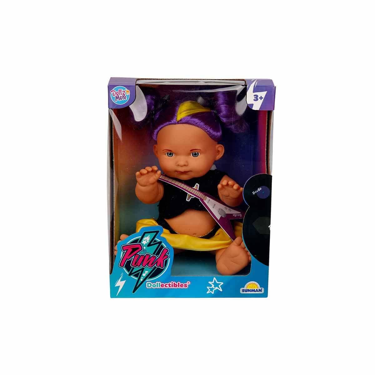 Et Bebekler, Sunman, Punk Nil Bebek 23 cm 23495 Mor İki Topuz Saçlı