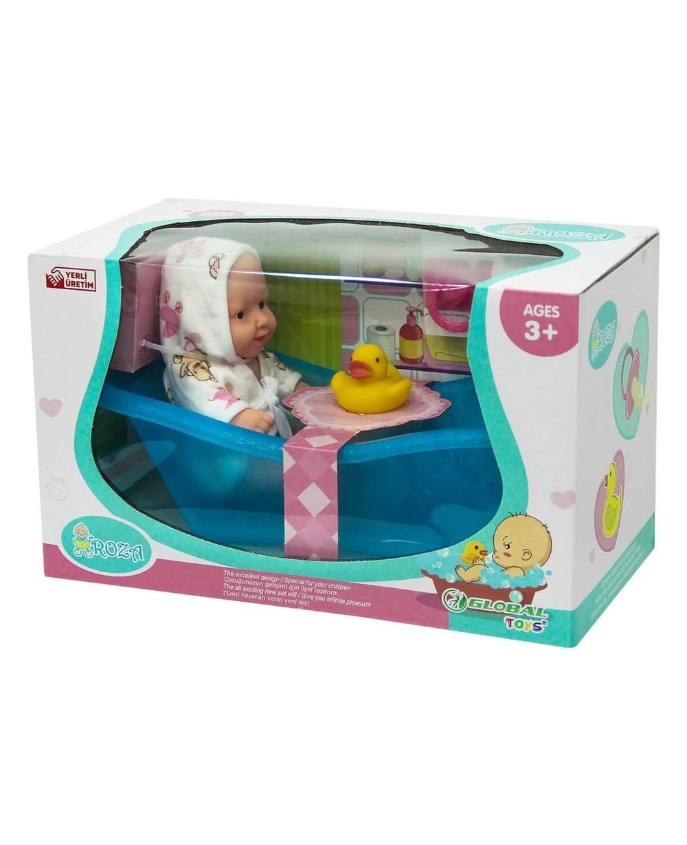 Et Bebekler, Global Toys, Roza Baby Küvetli Bebek 00620