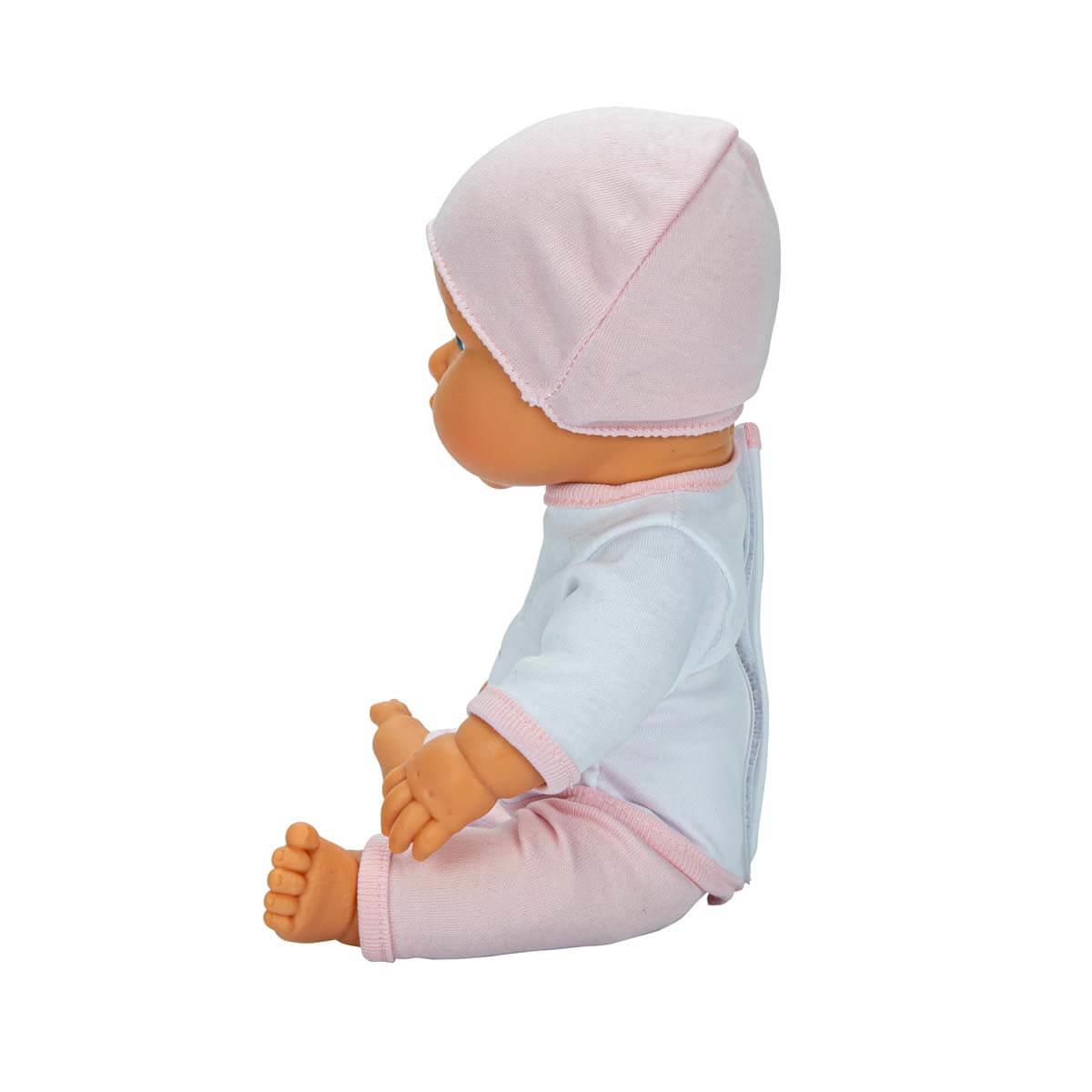 Et Bebekler, Sunman, Sesli Bebelou Tuvalet Zamanı Bebek Seti 32 cm 30758 Pembe