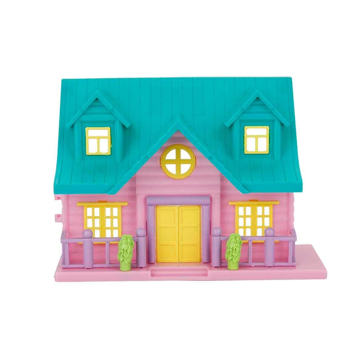 Evcilik Aksesuarları, Sunman, 2 Katlı Ev Oyun Seti 20807 Yeşil Çatı