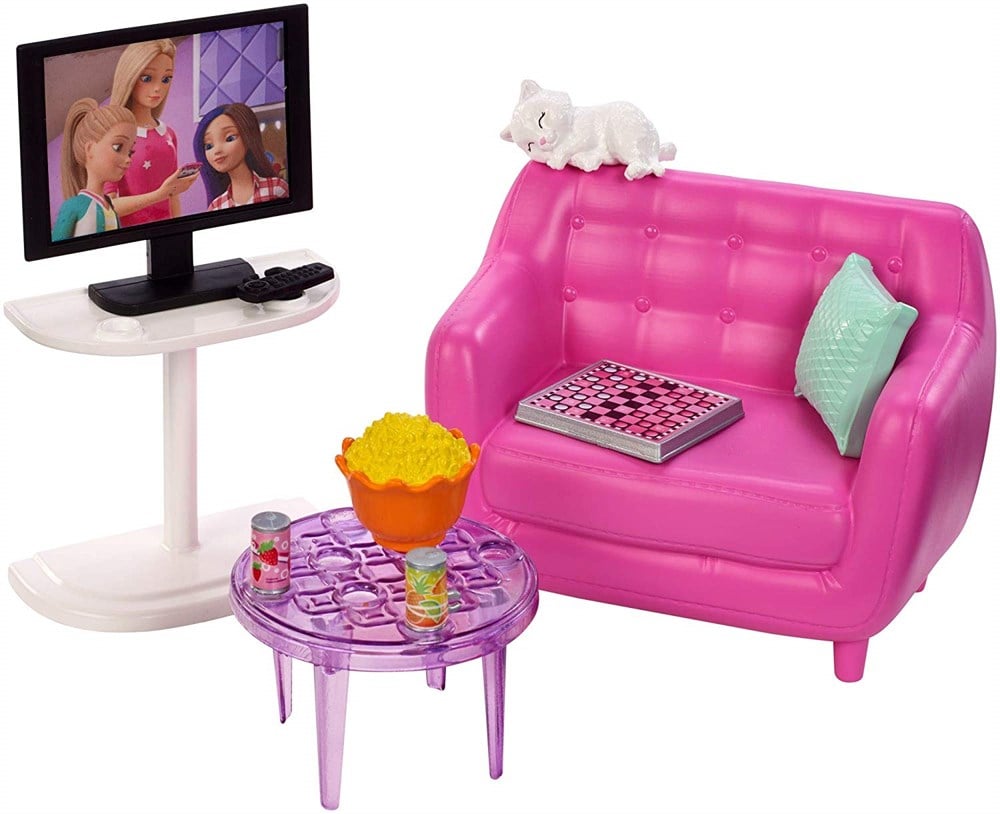 Evcilik Aksesuarları, Barbie, Barbie Bebek'in Ev İçi Dekorasyon Aksesuarları FXG33 FXG36 - Koltuk