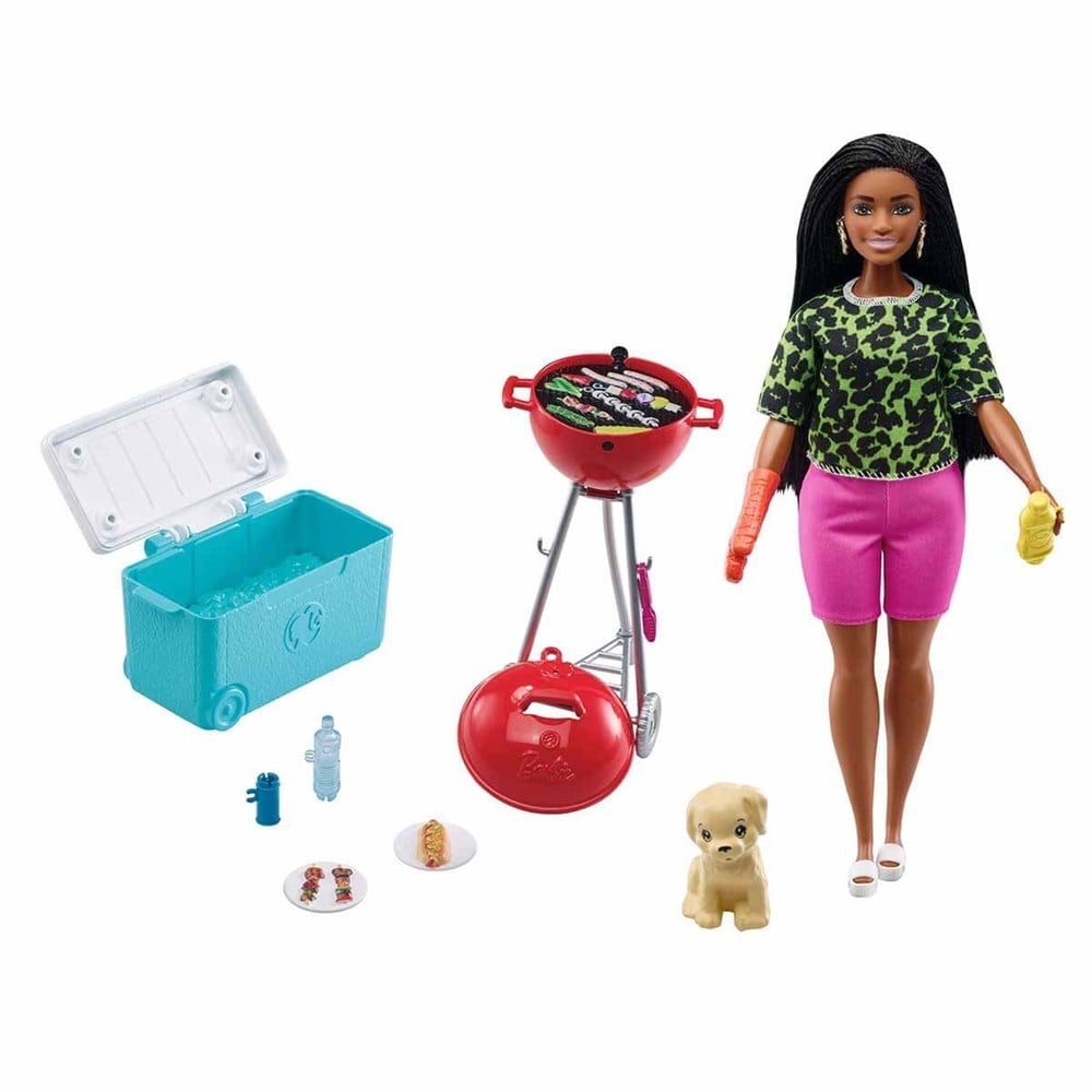 Evcilik Aksesuarları, Barbie, Barbie Ev Dekorasyon Setleri GRG75 GRG76 Barbekü