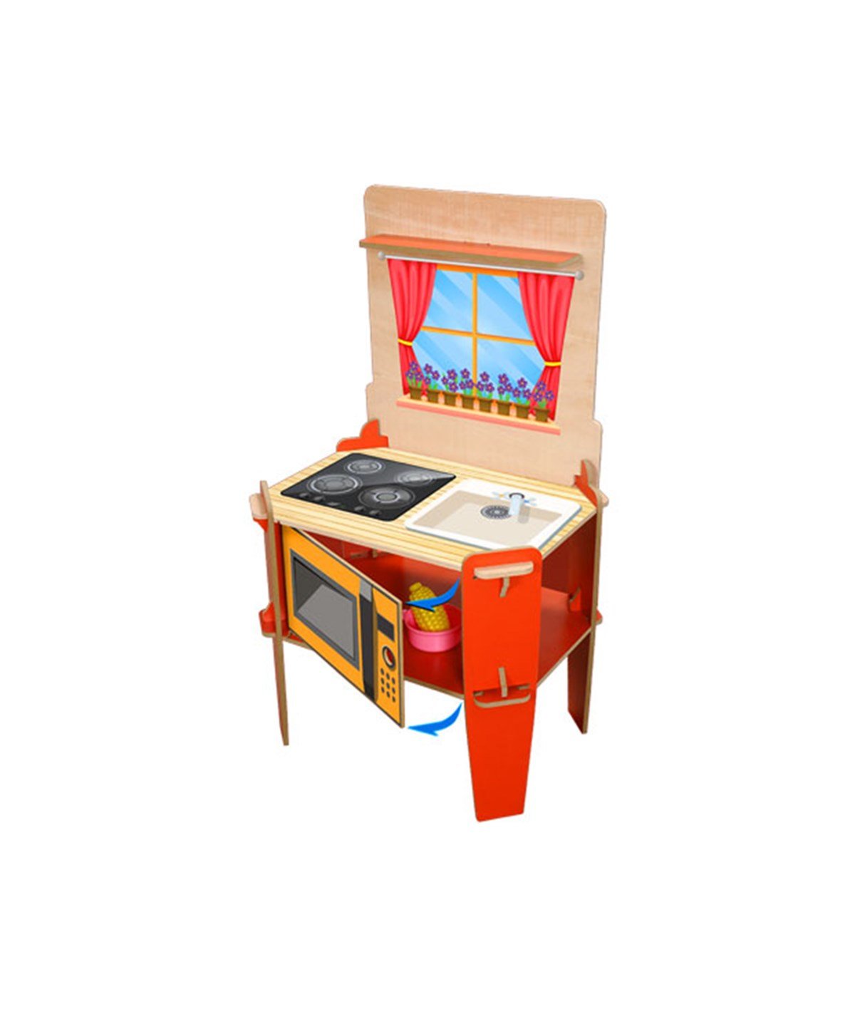 Evcilik Aksesuarları, MATRAX, Matrax 422 İlk Mutfak Setim - Ahşap