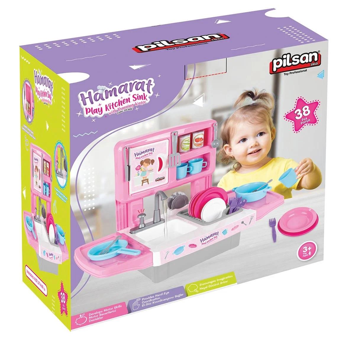 Evcilik Aksesuarları, Pilsan, Pilsan Hamarat Musluklu Mutfak Seti 03 602