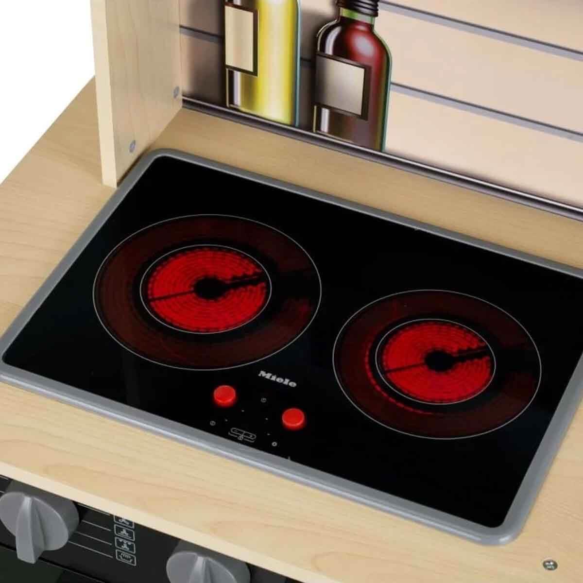 Evcilik Aksesuarları, Sunman, Sesli ve Işıklı Miele Aksesuarlı Ahşap Mutfak Seti