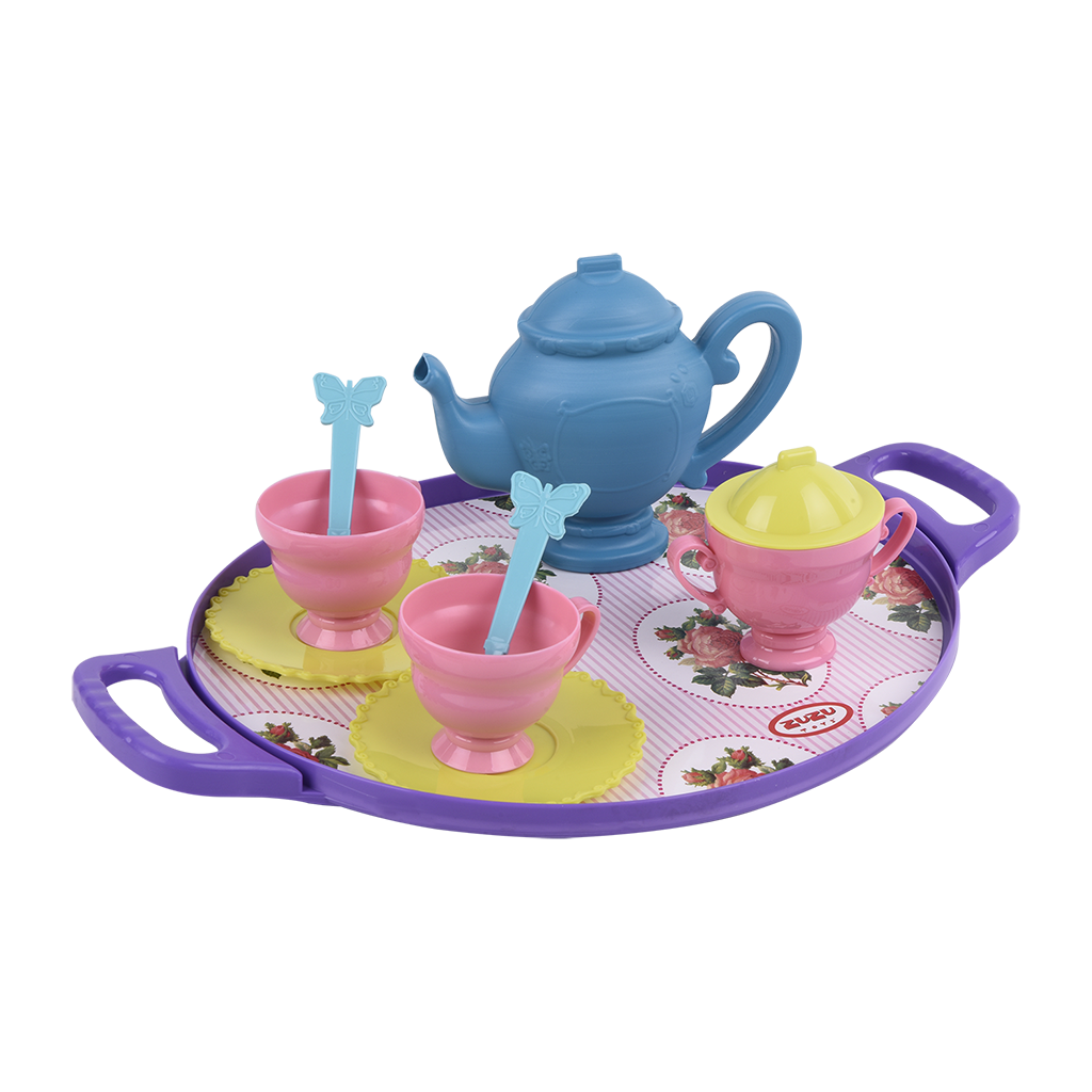 Evcilik Aksesuarları, ZUZU TOYS, Zuzu Toys Tepsili Çay Seti