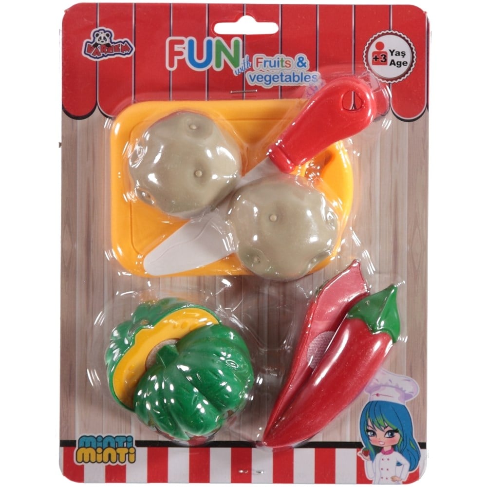 Meyve ve Sebze Seti 8 Parça Cırt Cırtlı