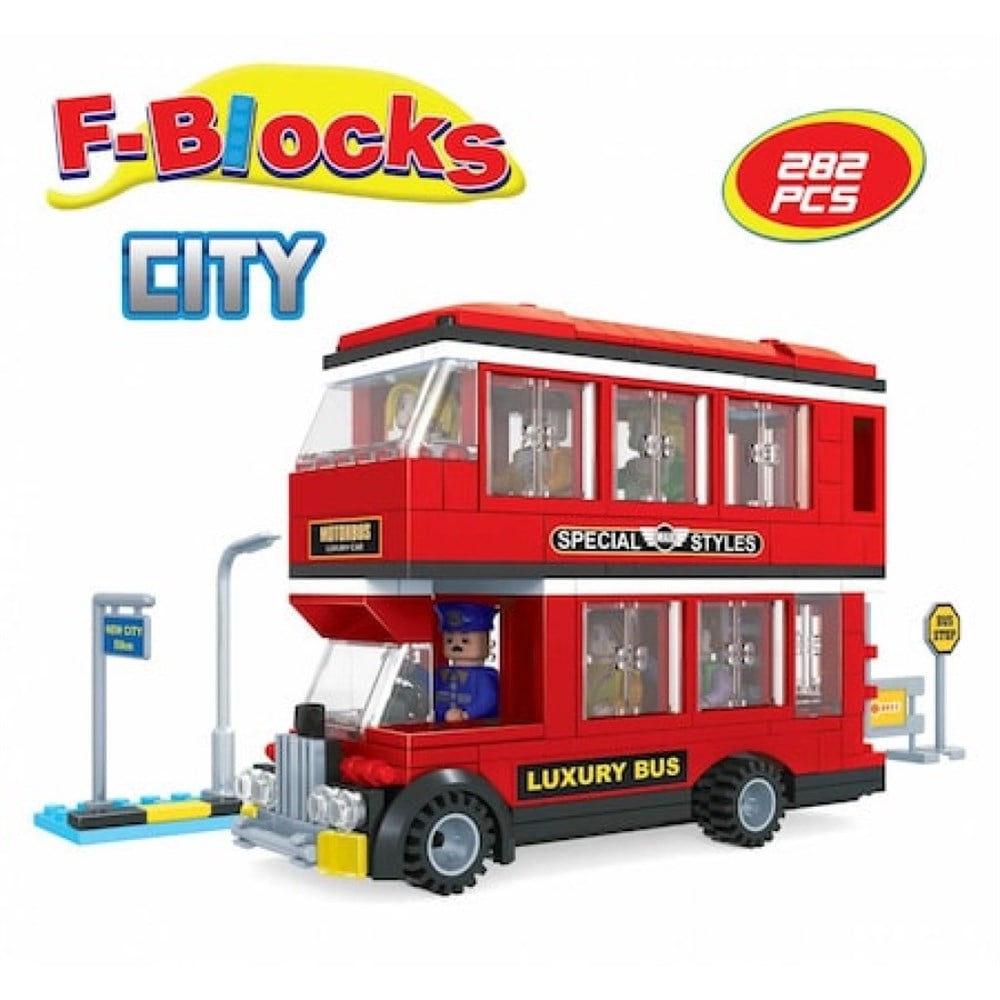 F-Blocks Lego Setleri, F-BLOCKS, F-Blocks Lego City Seri 282 Parça 25605 İki Katlı Yolcu Otobüsü