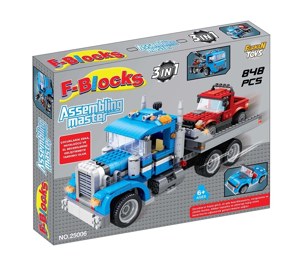 F-Blocks Lego Setleri, F-BLOCKS, F-Blocks Lego Master Seri 3in1 848 Parça Lego Seti FR37302