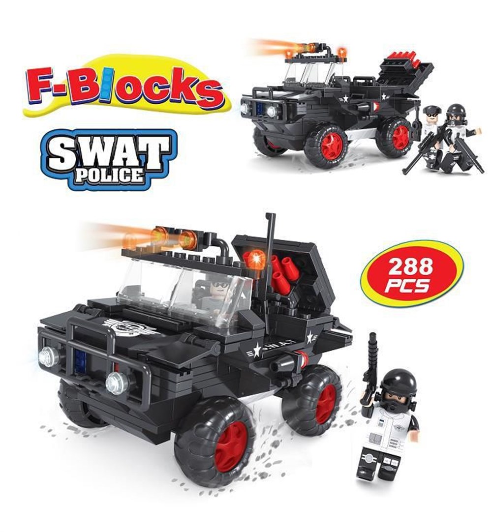 F-Blocks Lego Setleri, F-BLOCKS, F-Blocks Swat Polis Seri 288 Parça Lego Seti FR37371