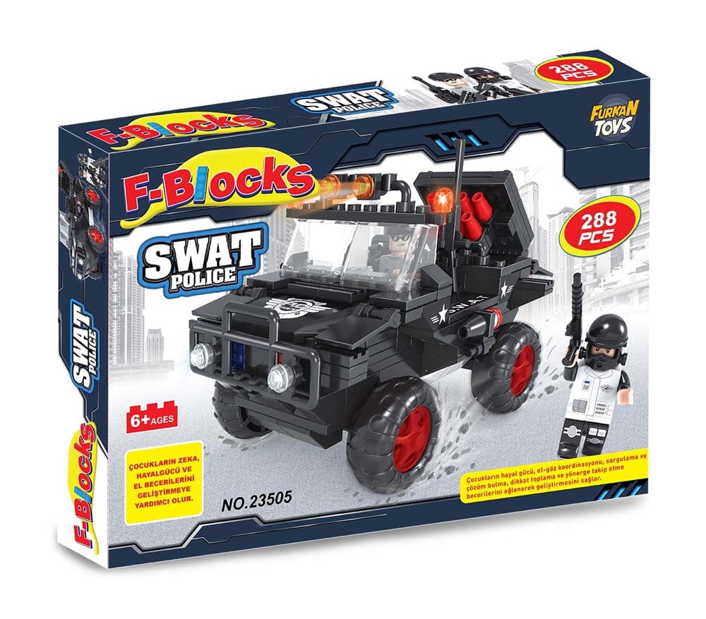 F-Blocks Lego Setleri, F-BLOCKS, F-Blocks Swat Polis Seri 288 Parça Lego Seti FR37371