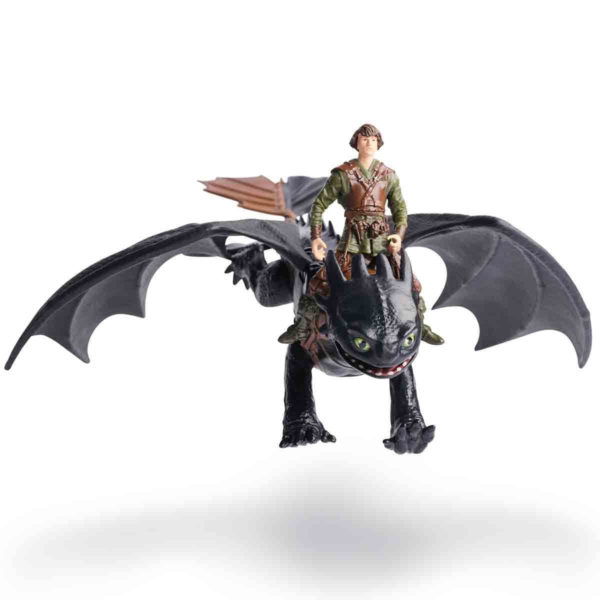 Fonksiyonel Hayvanlar, Sunman, Ejderhanı Nasıl Eğitirsin Ejderha ve Viking Aksiyon Figür Seti 59450 Toothless Ve Hiccup