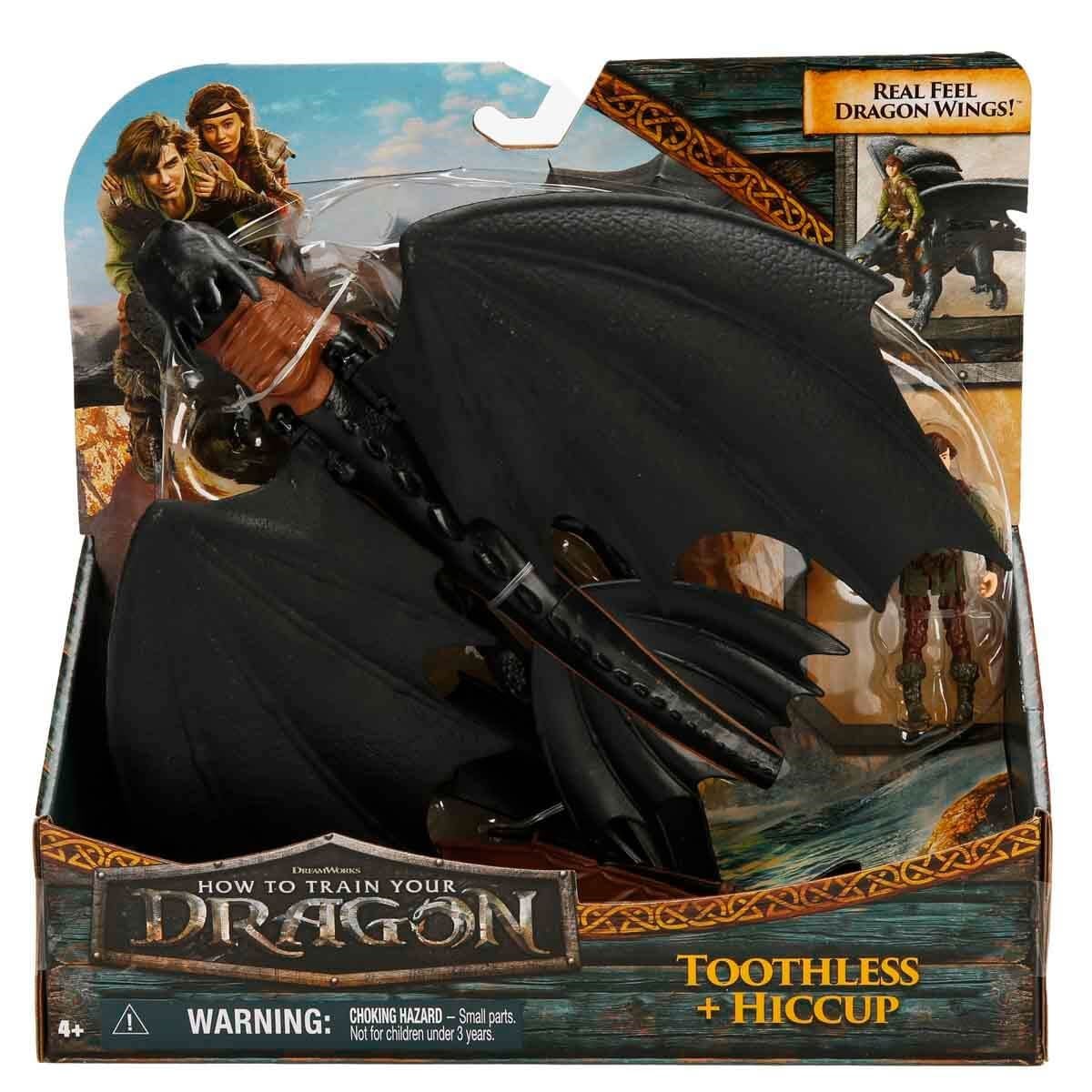 Fonksiyonel Hayvanlar, Sunman, Ejderhanı Nasıl Eğitirsin Ejderha ve Viking Aksiyon Figür Seti 59450 Toothless Ve Hiccup