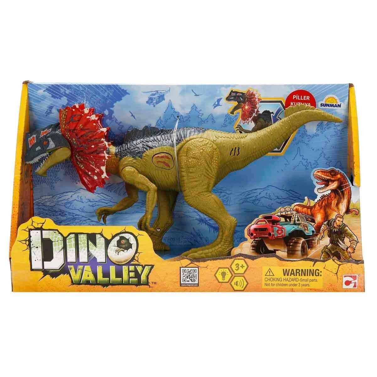 Fonksiyonel Hayvanlar, Sunman, Sesli ve Işıklı Dino Valley Dinozor 26082 Yeşil Kırmızı