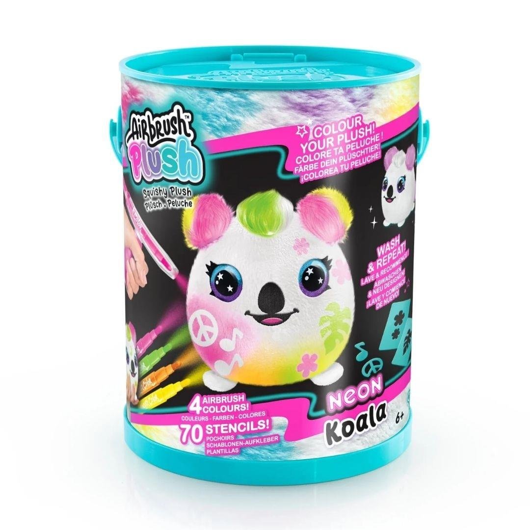 Fonksiyonel Peluşlar, MEGA OYUNCAK, Airbrush Plush Squishy Peluş Neon 55230 Koala