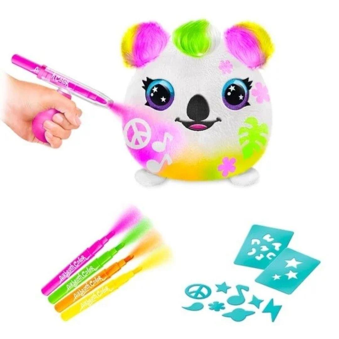 Fonksiyonel Peluşlar, MEGA OYUNCAK, Airbrush Plush Squishy Peluş Neon 55230 Koala