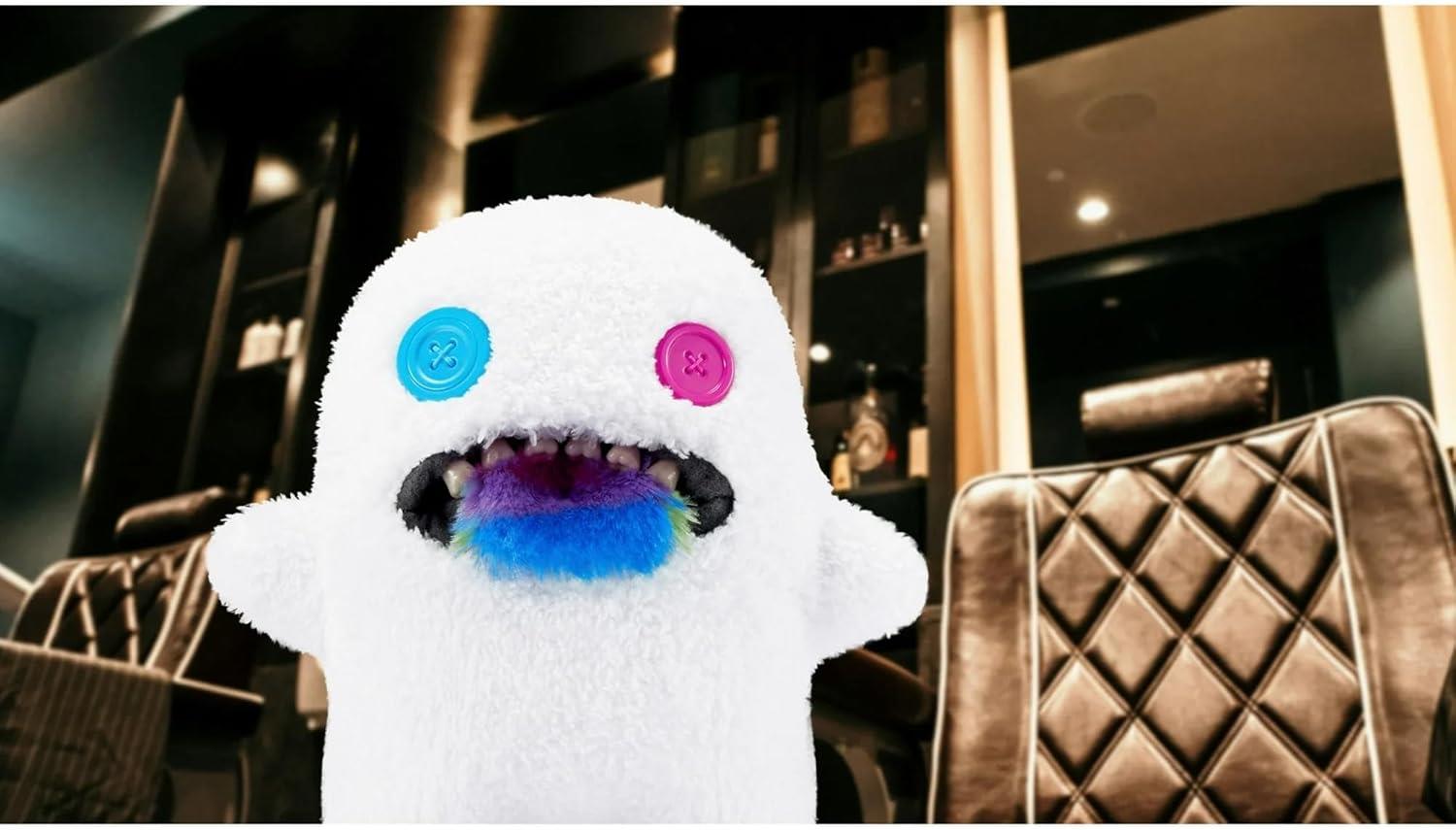 Fonksiyonel Peluşlar, Sunman, Fuggler Hairy Fuggs Peluş S1 8-Beyaz Oogah Boogah