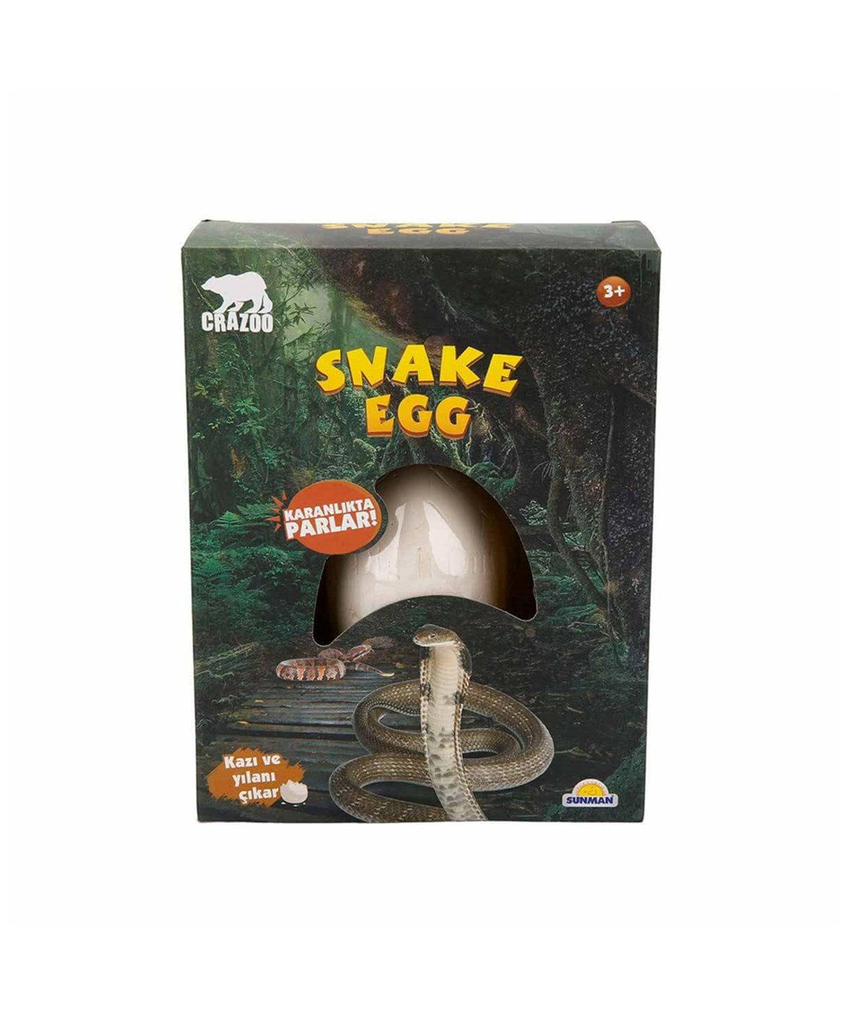 Hayvan Figürleri, Sunman, Crazoo Karanlıkta Parlayan Yılan Yumurtası Kazı Seti
