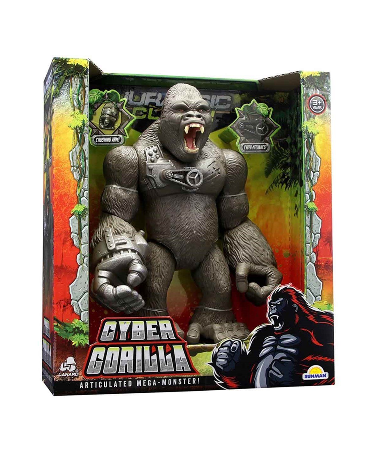 Hayvan Figürleri, Sunman, Jurassic Clash Siber Goril 27 cm.