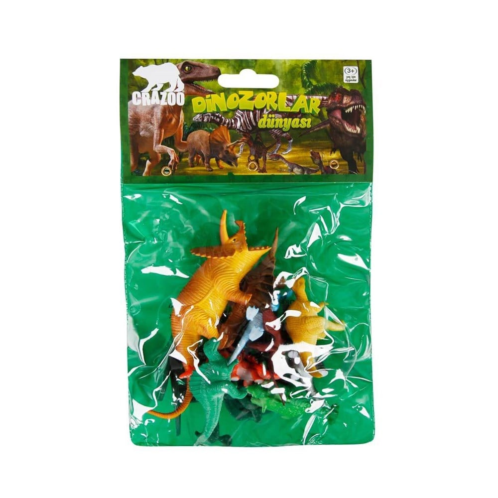 Hayvan Setleri, Sunman, Crazoo Dinozorların Dünyası Poşetli Hayvan Oyun Seti 07051 Kahverengi