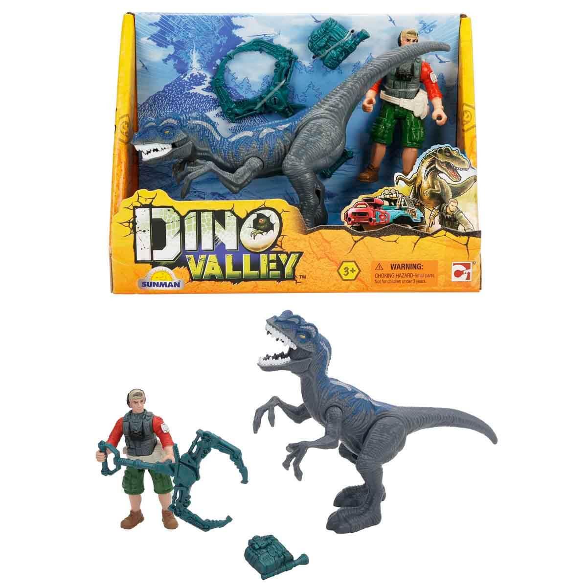 Hayvan Setleri, Sunman, Dino Valley Figürlü Oyun Seti 20158 Gri Dinazor