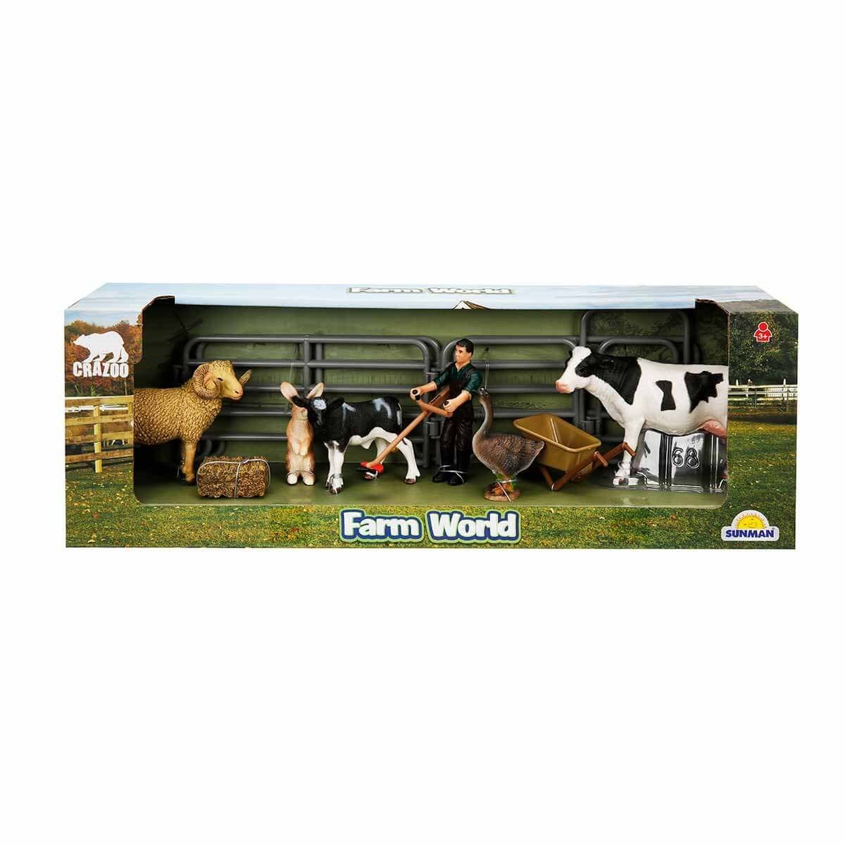 Hayvan Setleri, Sunman, Wild Life Çitli Çiftlik Seti 26908 Öküz