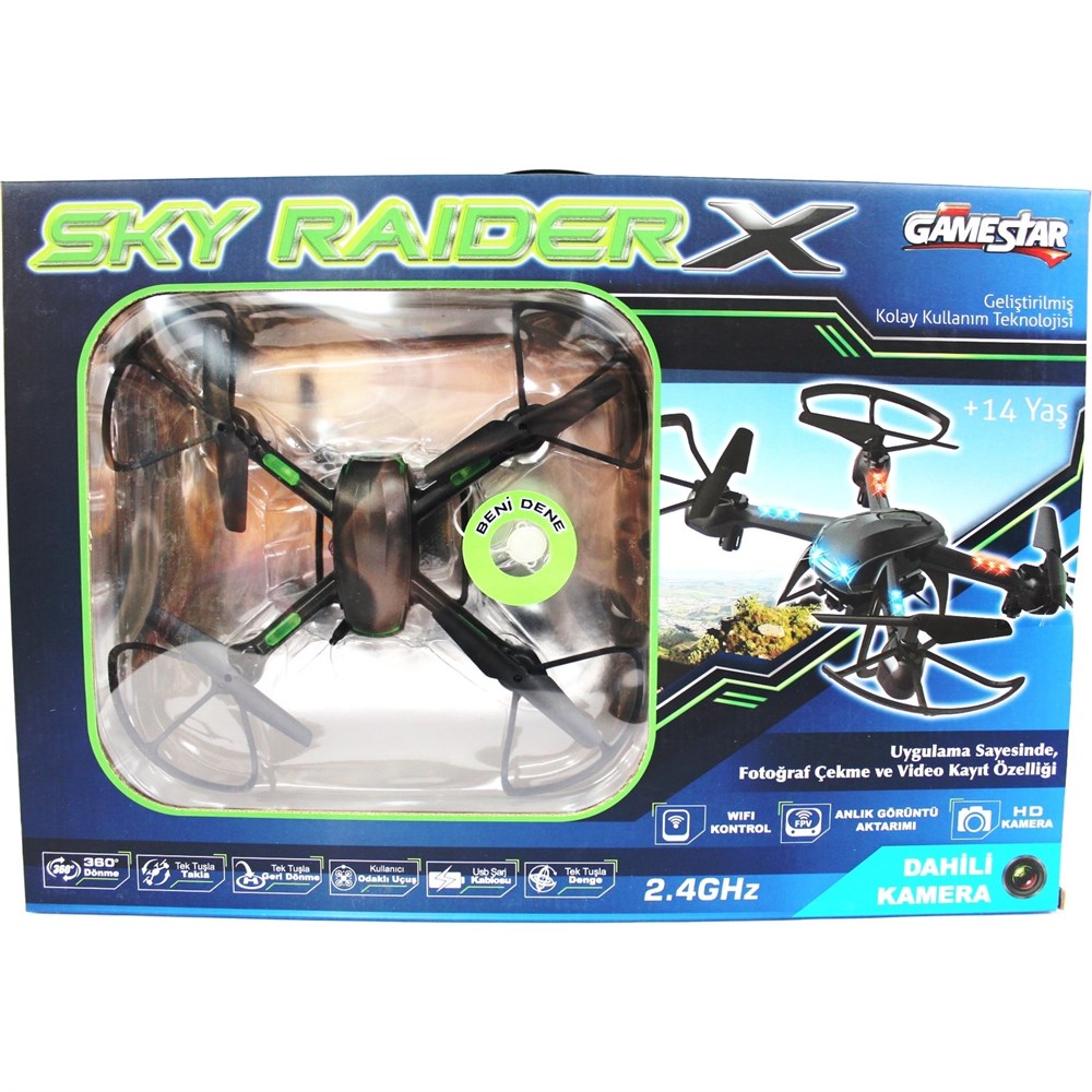 Helikopter ve Drone, Furkan Toys, Gamestar Sky Raider X Uzaktan Kumandalı Kameralı Drone Wifi Anlık Görüntü