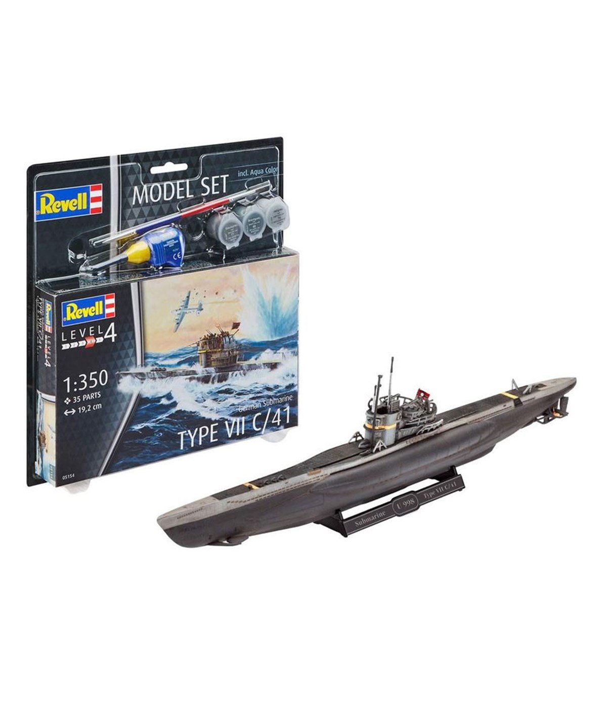 Hobi ve Koleksiyon, REVELL, Revell 1:350 German Submarine TYPE VII C/14 Model Maket Set Gemi 65154