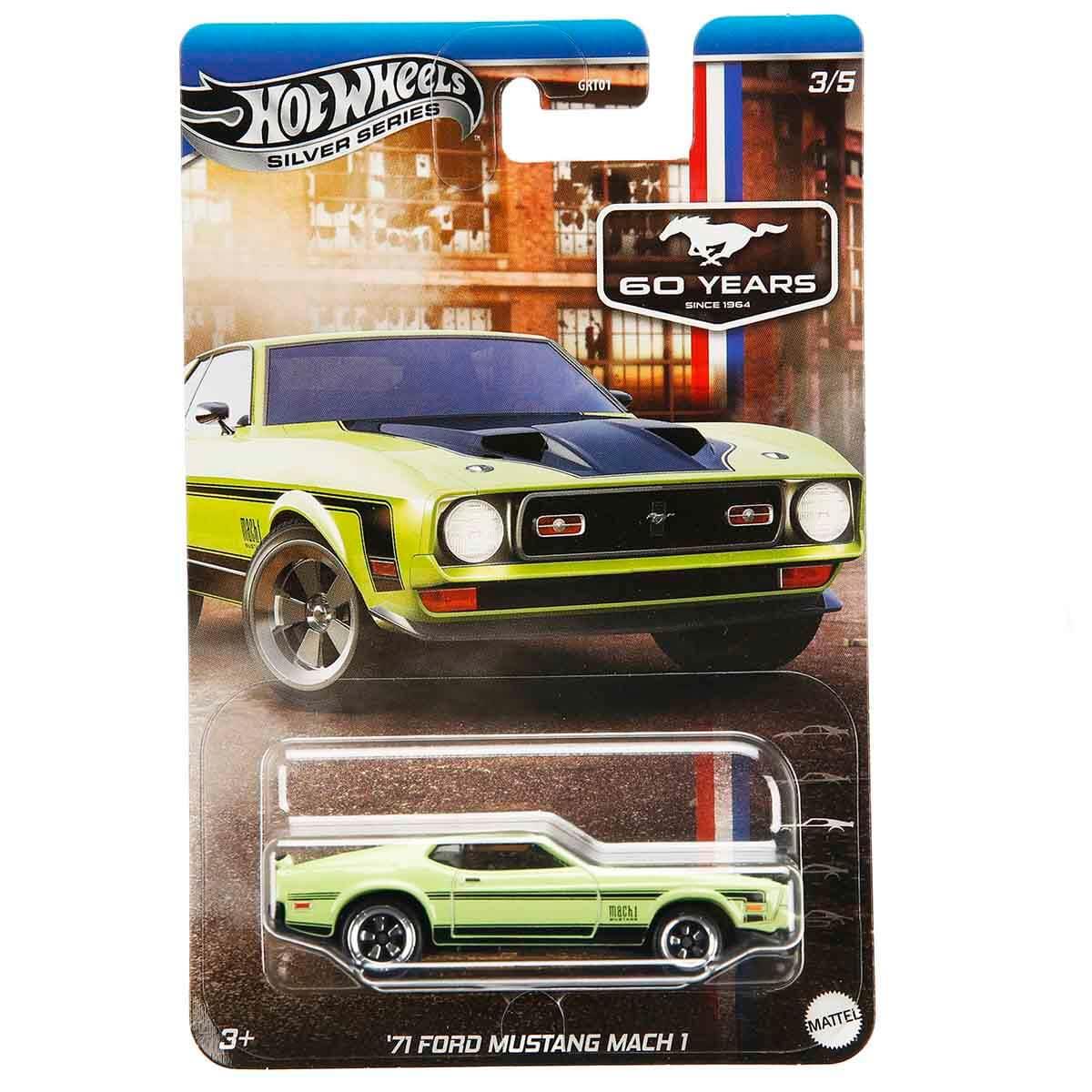 Hot Wheels Oyun Setleri, Mattel, Hot Wheels 1:64 Tekli Arabalar Ford Mustang 60 Yıl GRT01 JBY52 FORD MUSTANG MACH 1