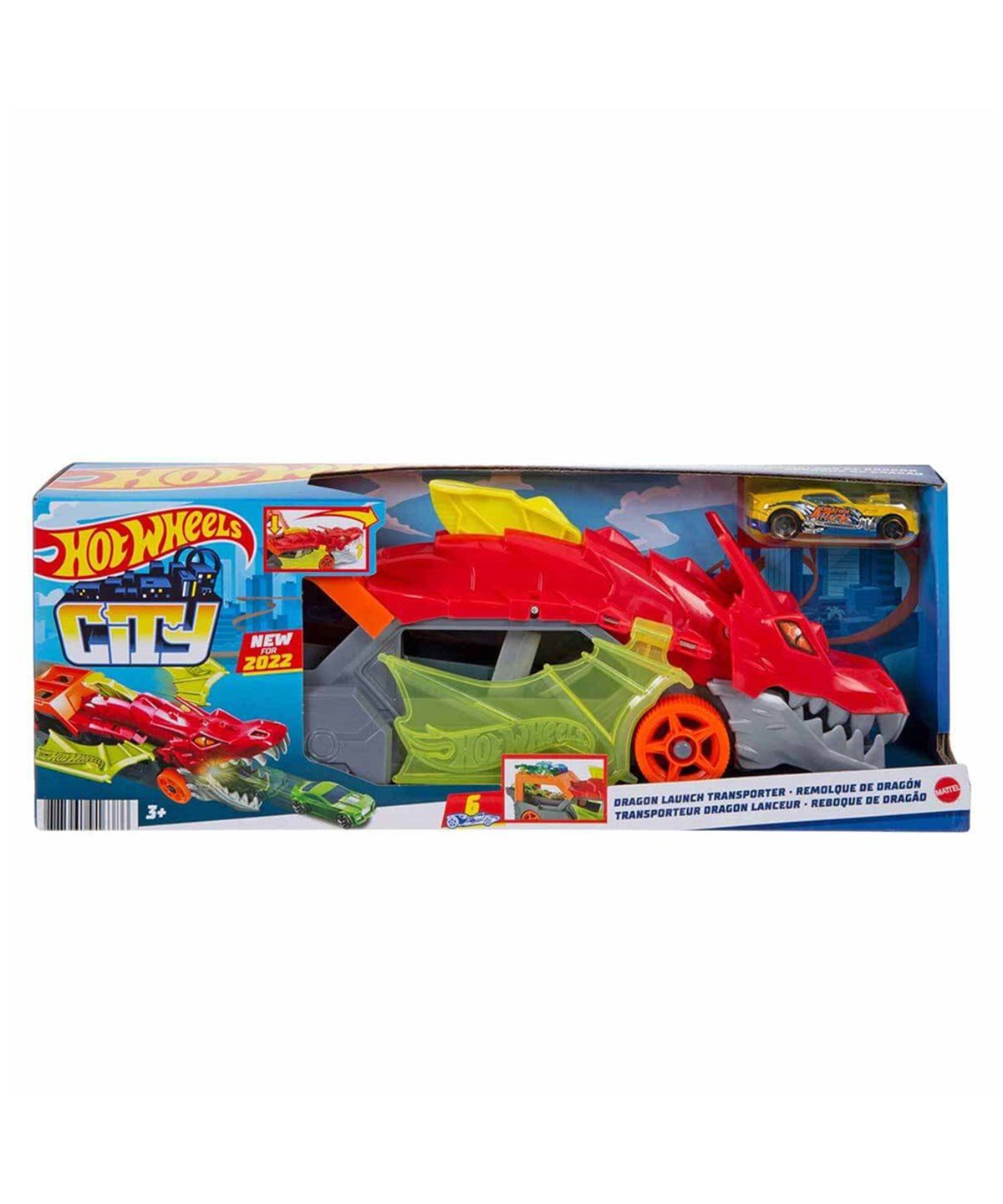 Hot Wheels Oyun Setleri, Hot Wheels, Hot Wheels Fırlatıcı ve Taşıyıcı Ejderha GTK42