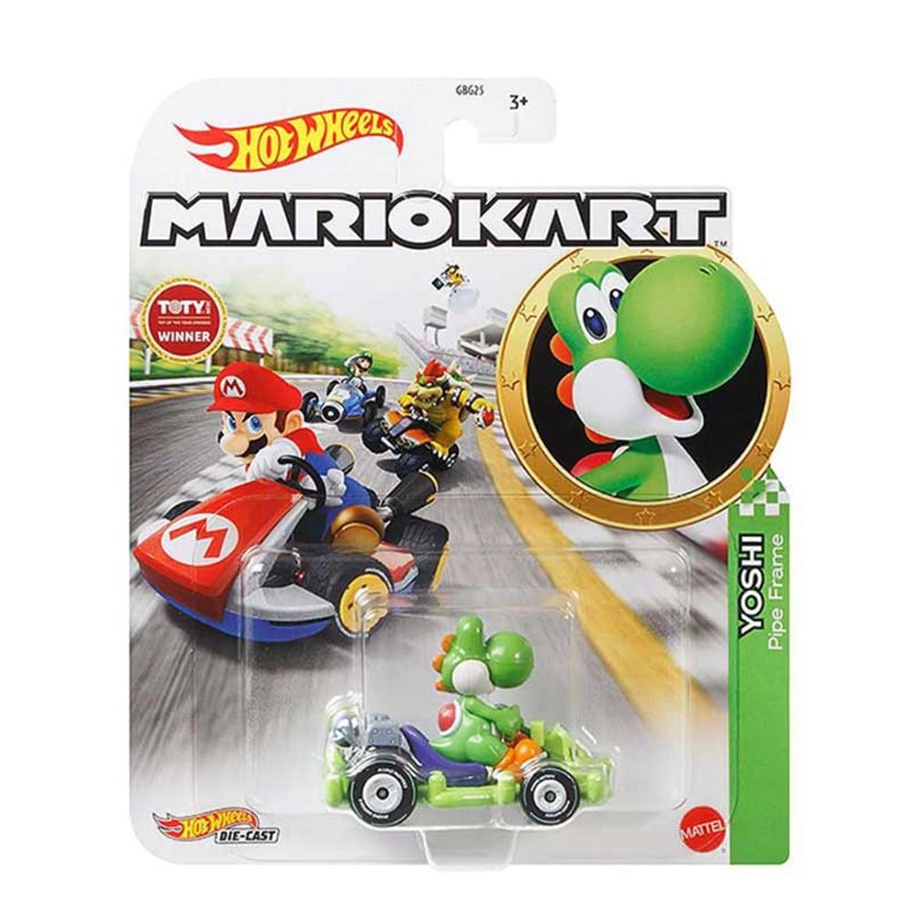 Hot Wheels Oyun Setleri, Hot Wheels, Hot Wheels Mario Kart Karakter Araçlar GBG25 GRN19 Yoshi