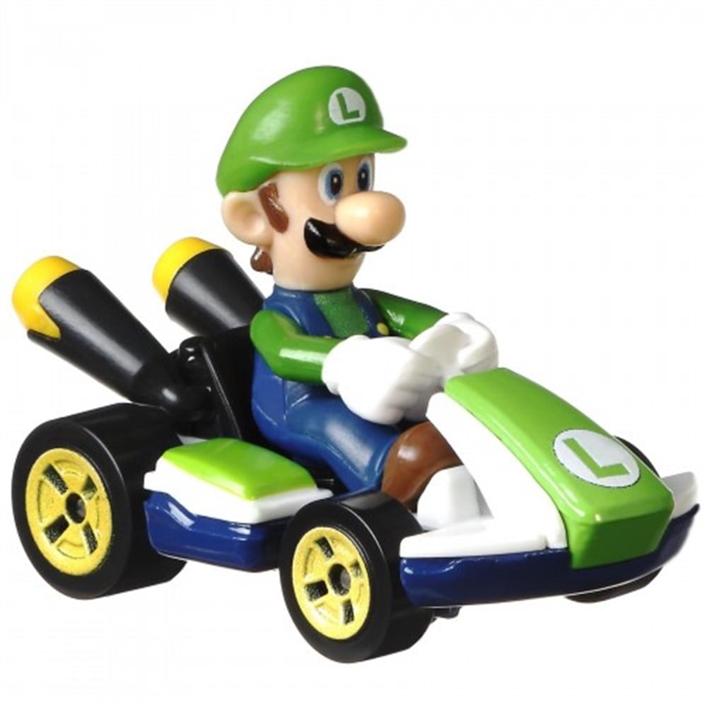 Hot Wheels Oyun Setleri, Hot Wheels, Hot Wheels Mario Kart Karakter Araçlar GBG25 GLP37 Luigi