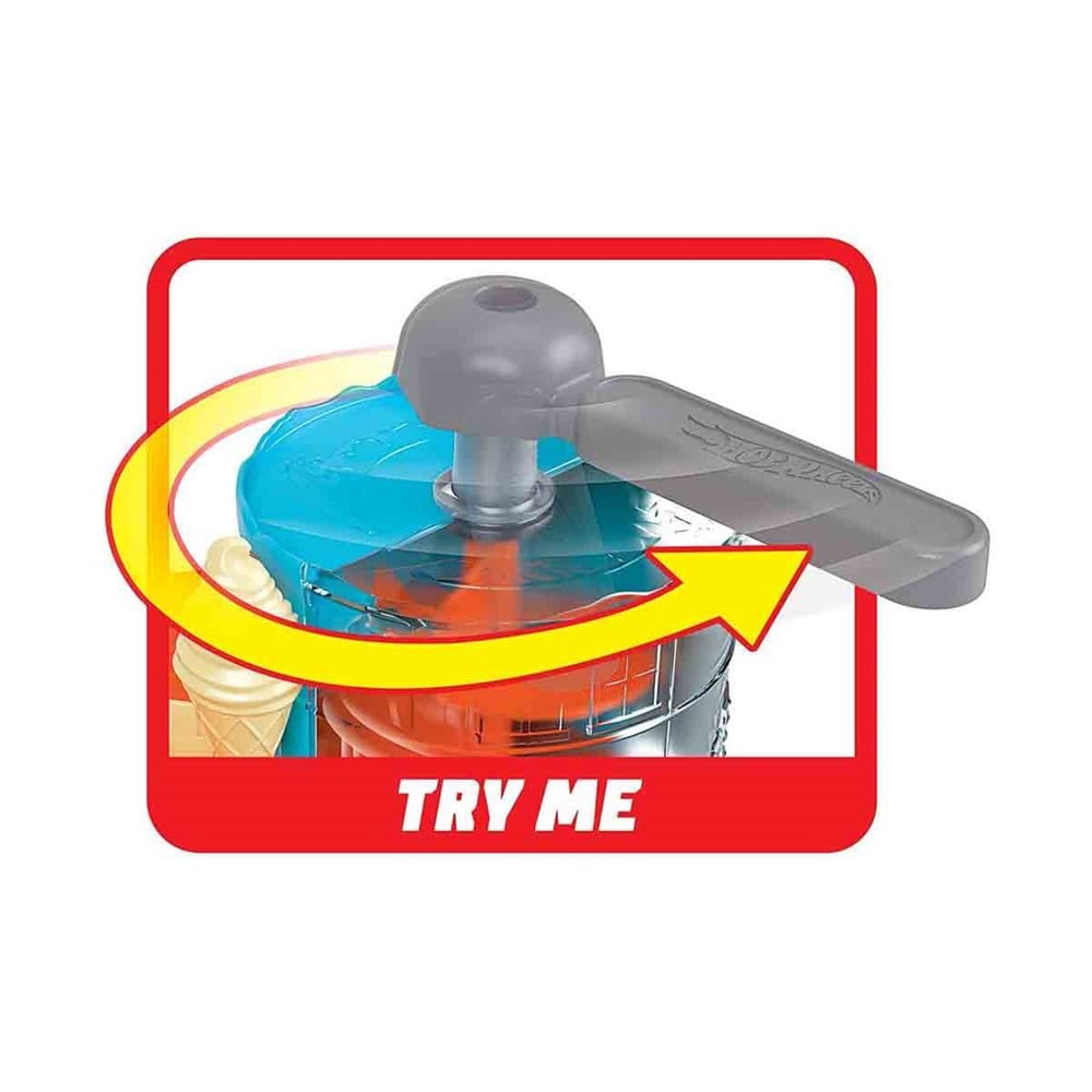 Hot Wheels Oyun Setleri, Hot Wheels, Hot Wheels Şehir Otoparkı Garaj Seti FRH28 GPD08 Kısa Bir Dondurma Arası