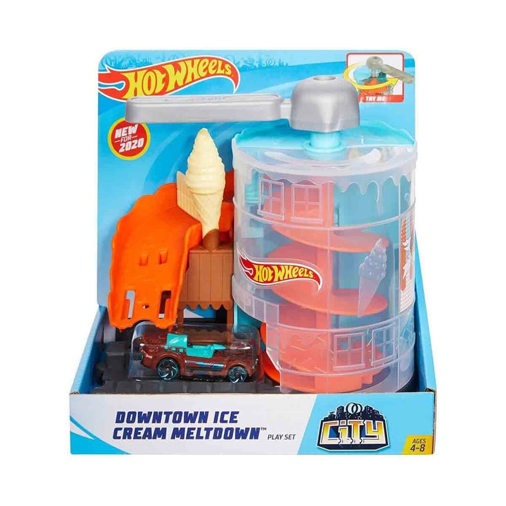 Hot Wheels Oyun Setleri, Hot Wheels, Hot Wheels Şehir Otoparkı Garaj Seti FRH28 GPD08 Kısa Bir Dondurma Arası