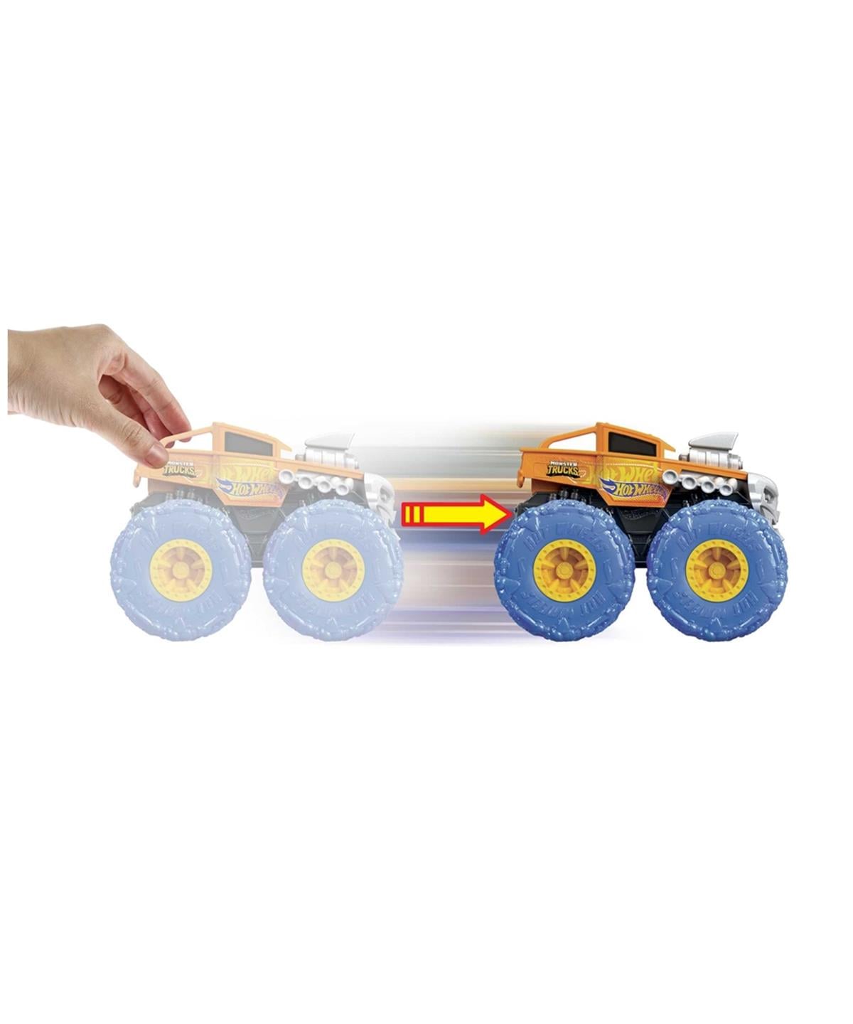 Hot Wheels Oyun Setleri, Hot Wheels, Monster Trucks 1:43 Çek Bırak Arabalar GVK37 GVK45 Bone Shaker