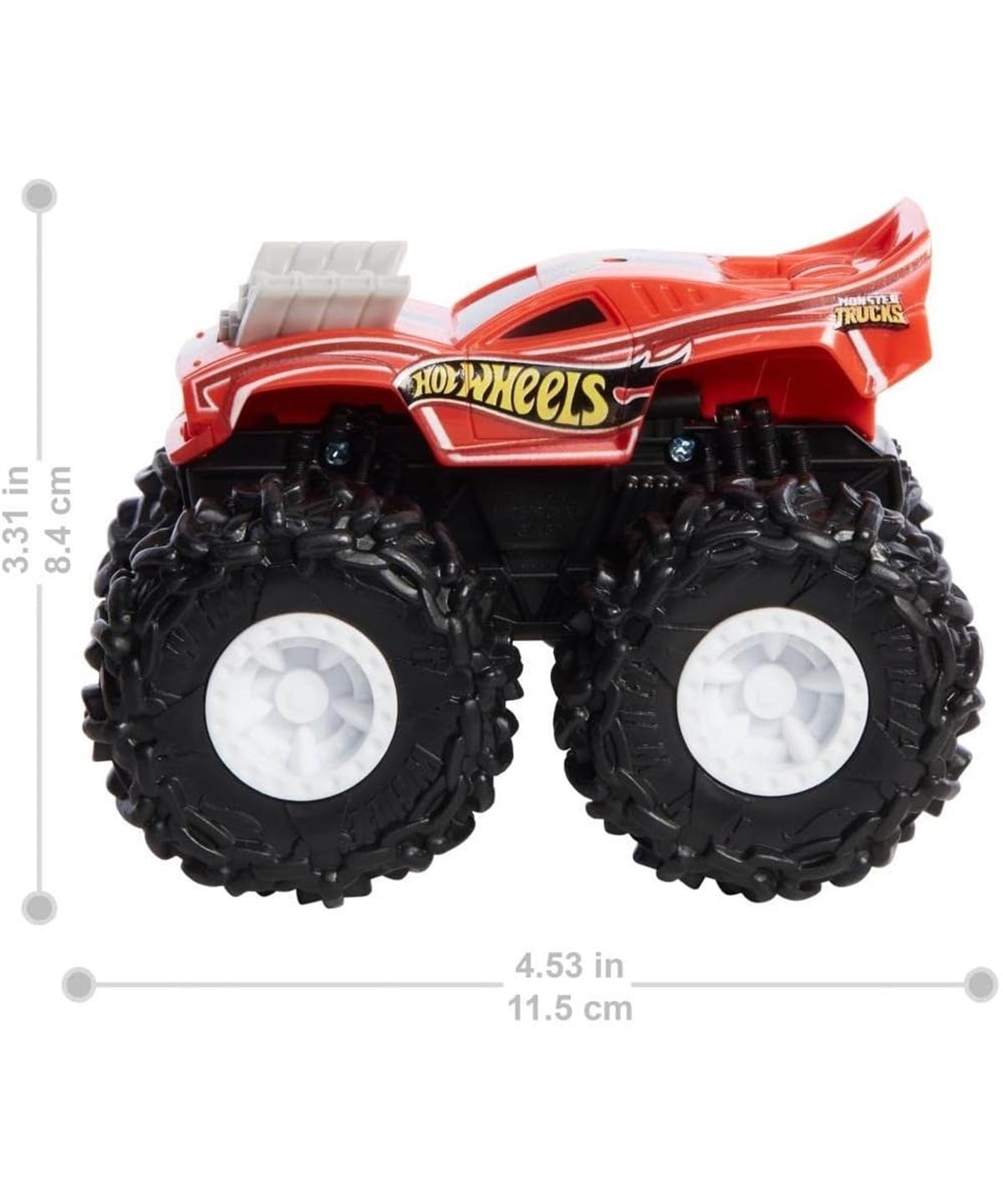 Hot Wheels Oyun Setleri, Hot Wheels, Monster Trucks 1:43 Çek Bırak Arabalar GVK37 GVK46 Rodger Dodger