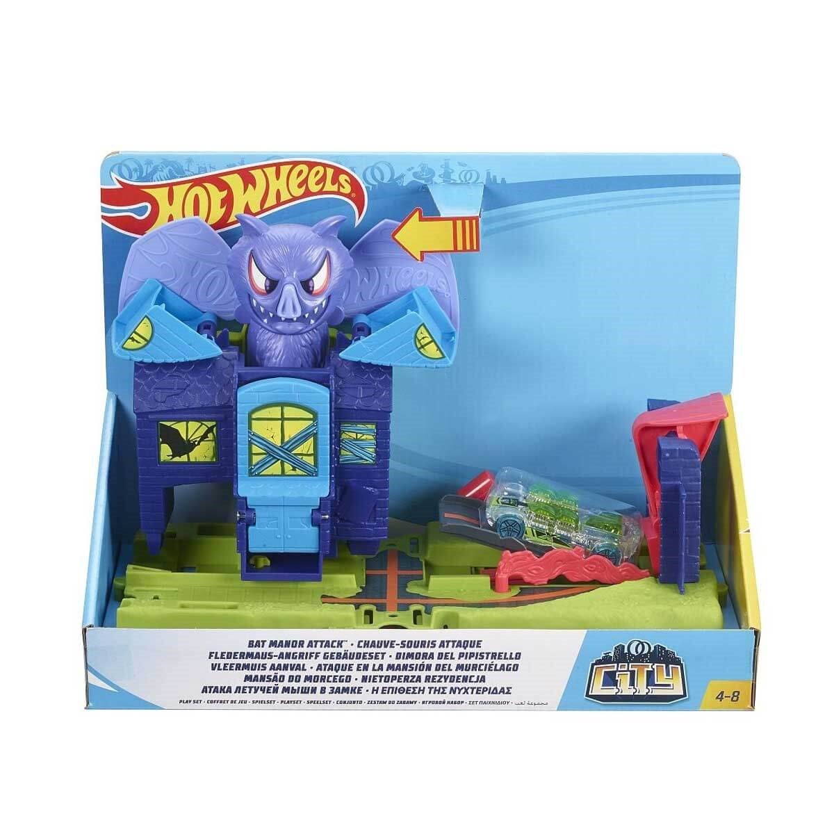 Hot Wheels Şehirde Yaratıcı Macerası Oyun Seti Serisi FNB05 - Yarasa Şato Kapışması