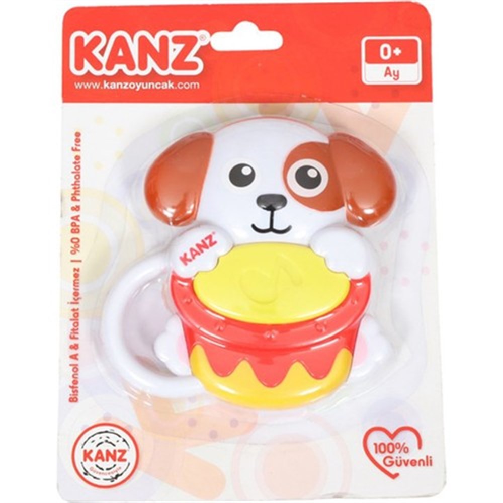 Kanz Sevimli Hayvanlar Köpekcik, Kırmızı Davul WD3726A