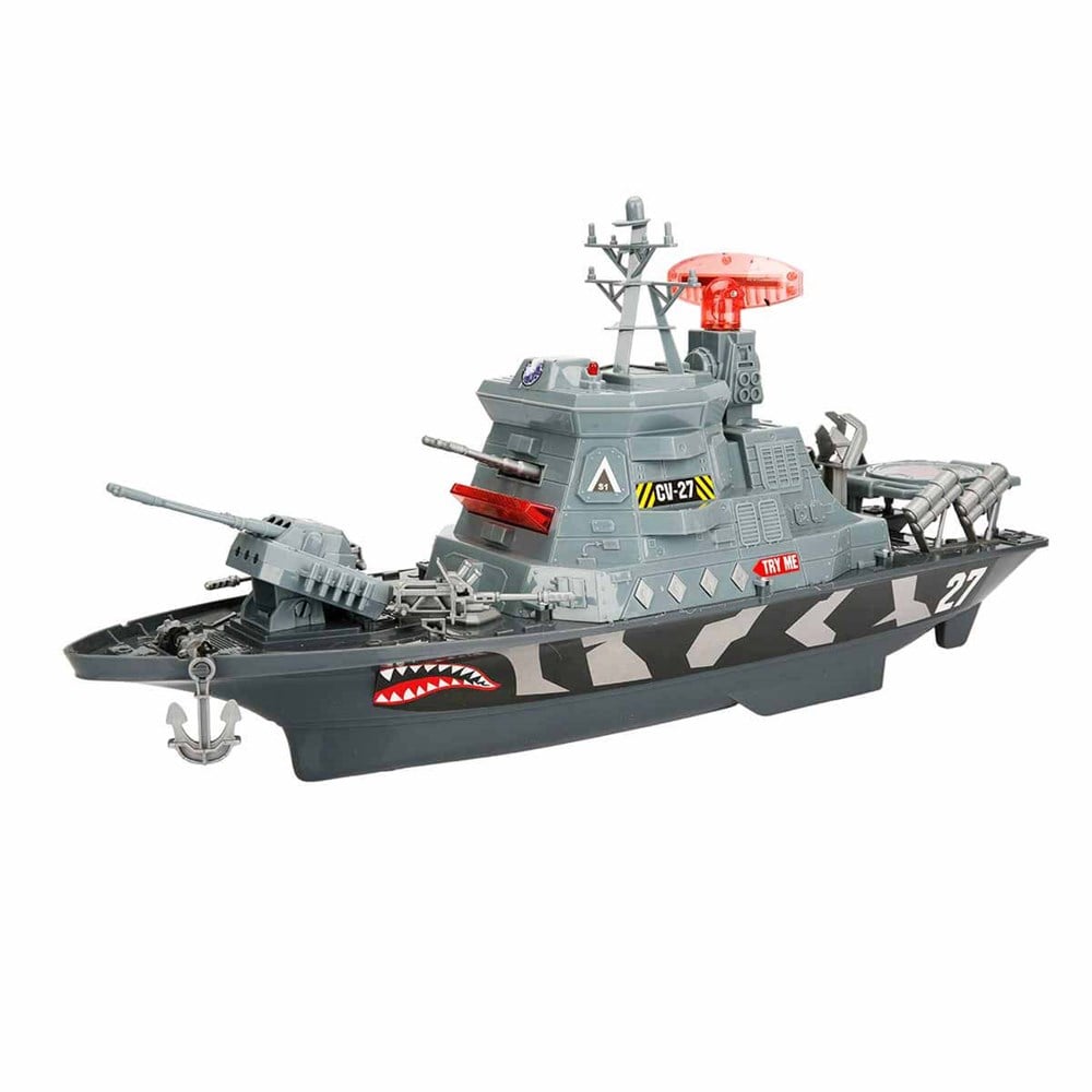 Kılıç Kalkan ve Asker Setleri, Sunman, Hero Combat Sesli Ve Işıklı Askeri Donanma Gemisi CV-27 58 cm.