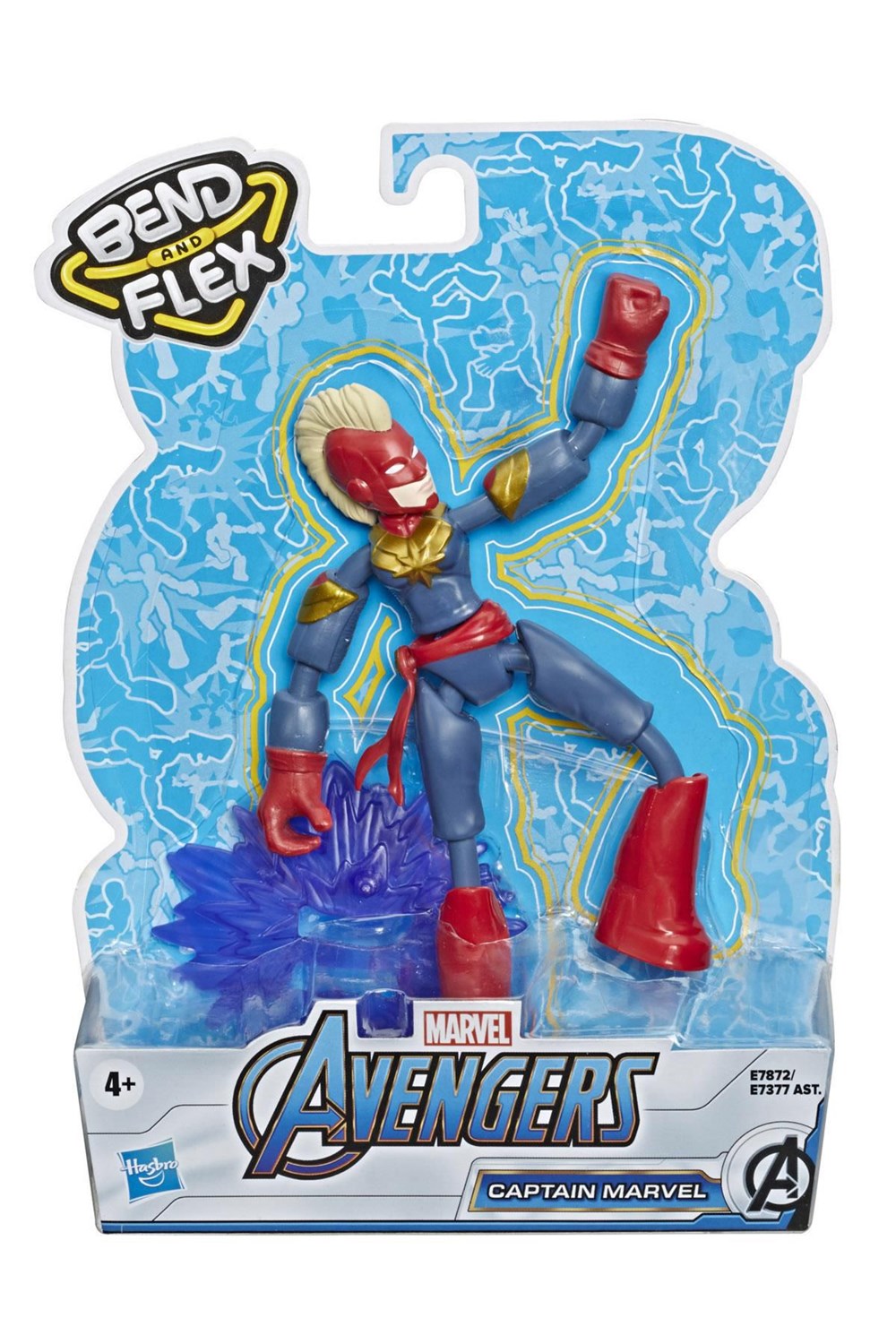 Kolleksiyon Karakterleri, Marvel Avengers, Avengers Bend & Flex Figür E7377 E7872 Captain Marvel
