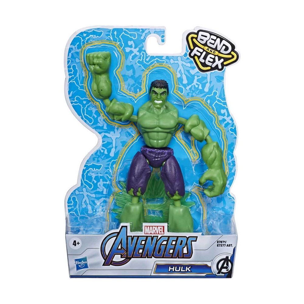 Kolleksiyon Karakterleri, Marvel Avengers, Avengers Bend & Flex Figür E7377 E7871 Hulk