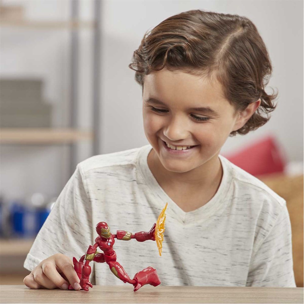 Kolleksiyon Karakterleri, Marvel Avengers, Avengers Bend & Flex Figür E7377 E7870 Iron Man