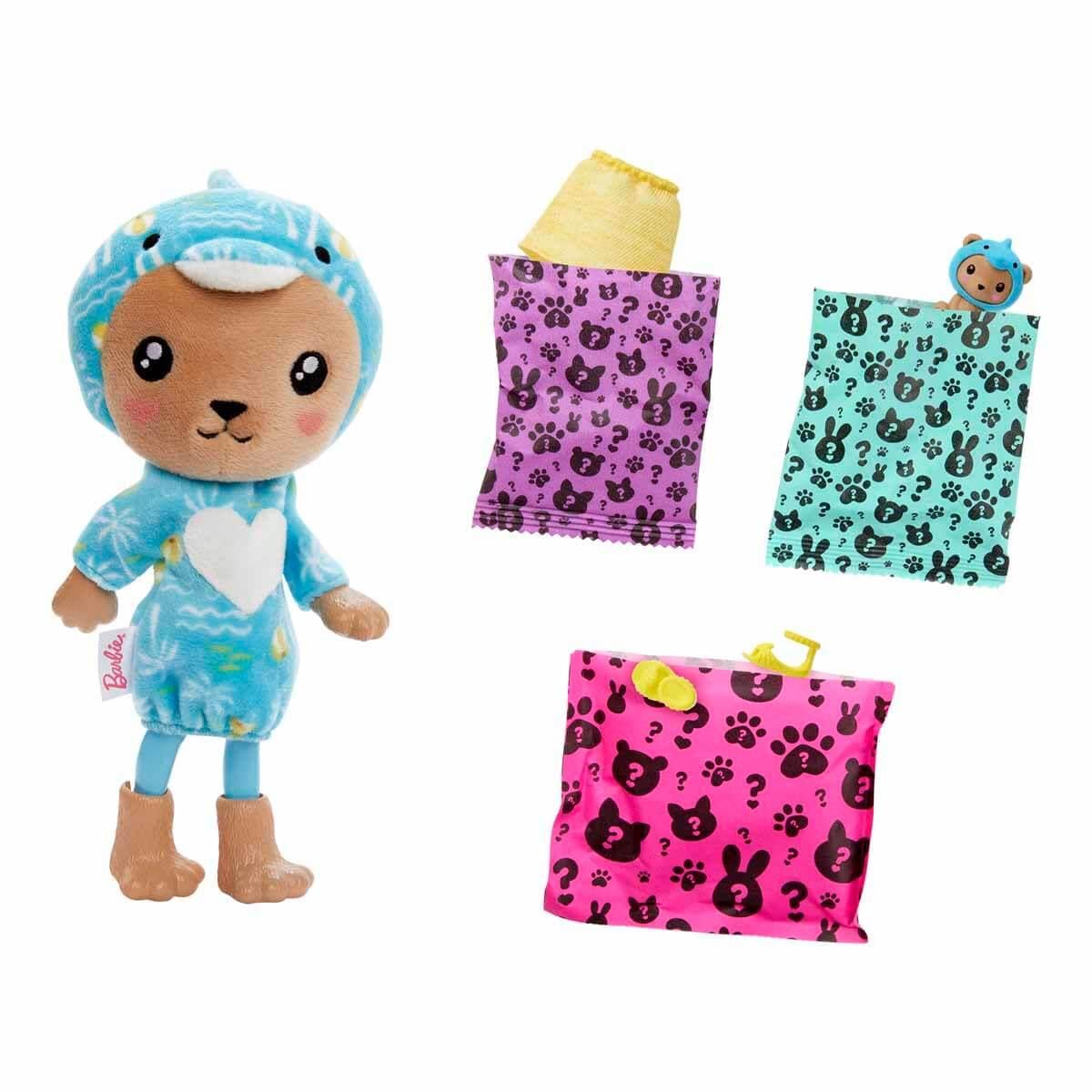 Kolleksiyon Karakterleri, Barbie, Barbie Chelsea Cutie Reveal Şirin Kostümler Serisi HRK27 HRK30 Teddy Bear Dolphin