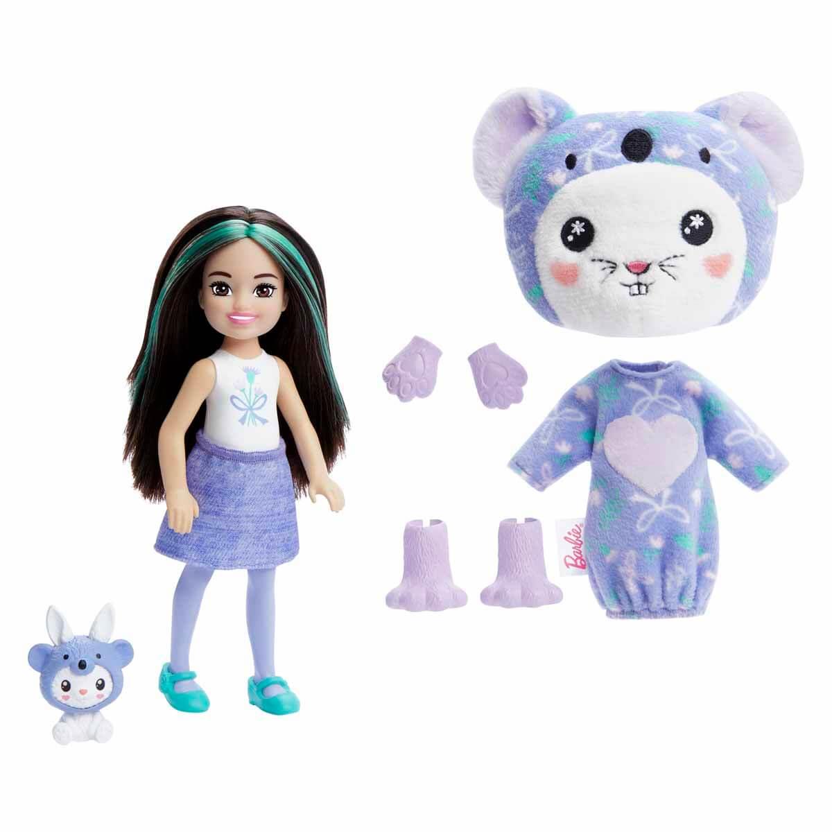 Kolleksiyon Karakterleri, Barbie, Barbie Chelsea Cutie Reveal Şirin Kostümler Serisi HRK27 HRK31 Rabbit In Koala