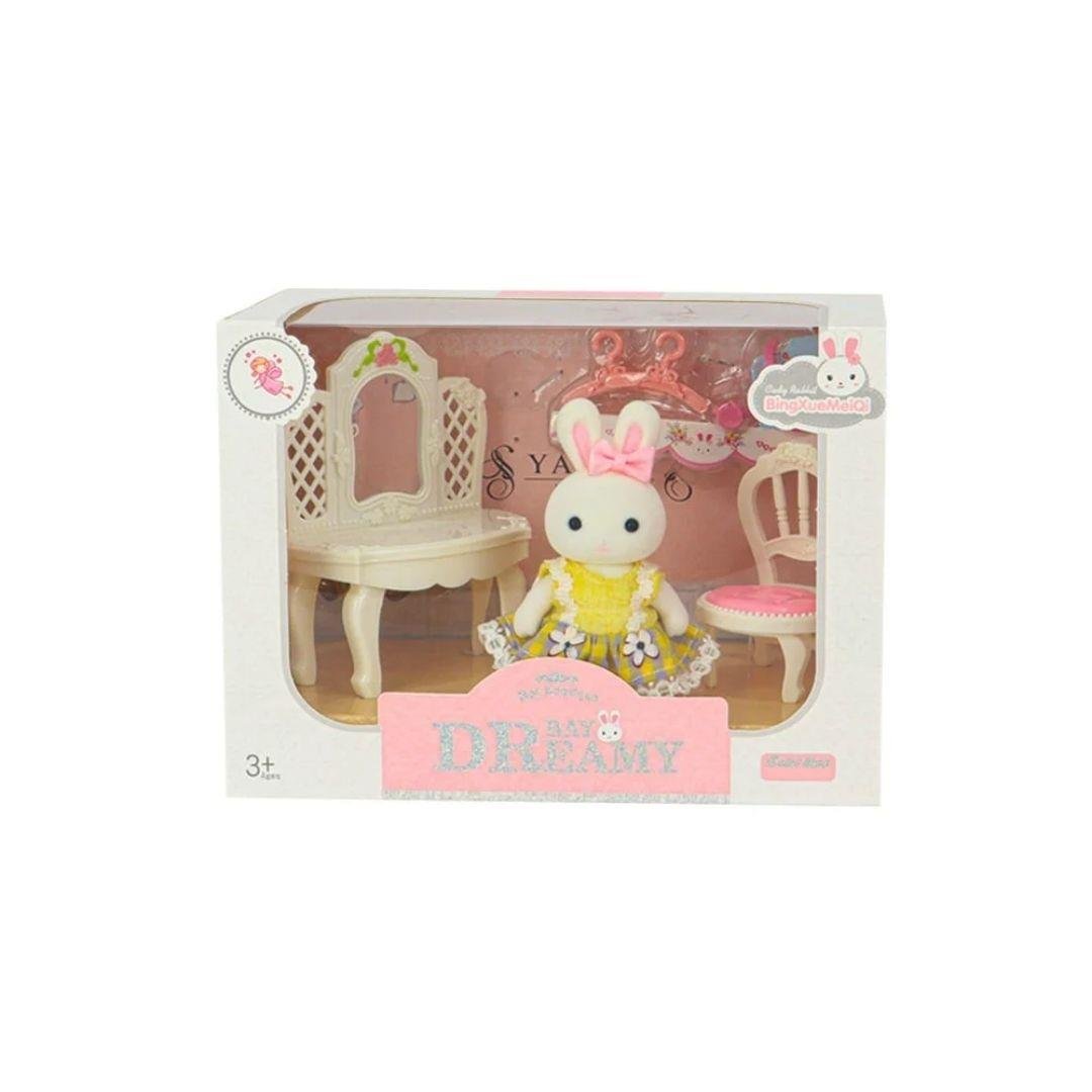 Kolleksiyon Karakterleri, MEGA OYUNCAK, Bay Dreamy Mini Tavşan Aksesuarlı Şifonyer Seti