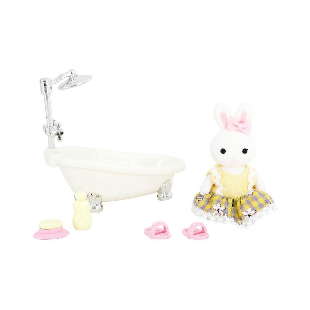 Kolleksiyon Karakterleri, MEGA OYUNCAK, Bay Dreamy Mini Tavşan Aksesuarlı Banyo Seti