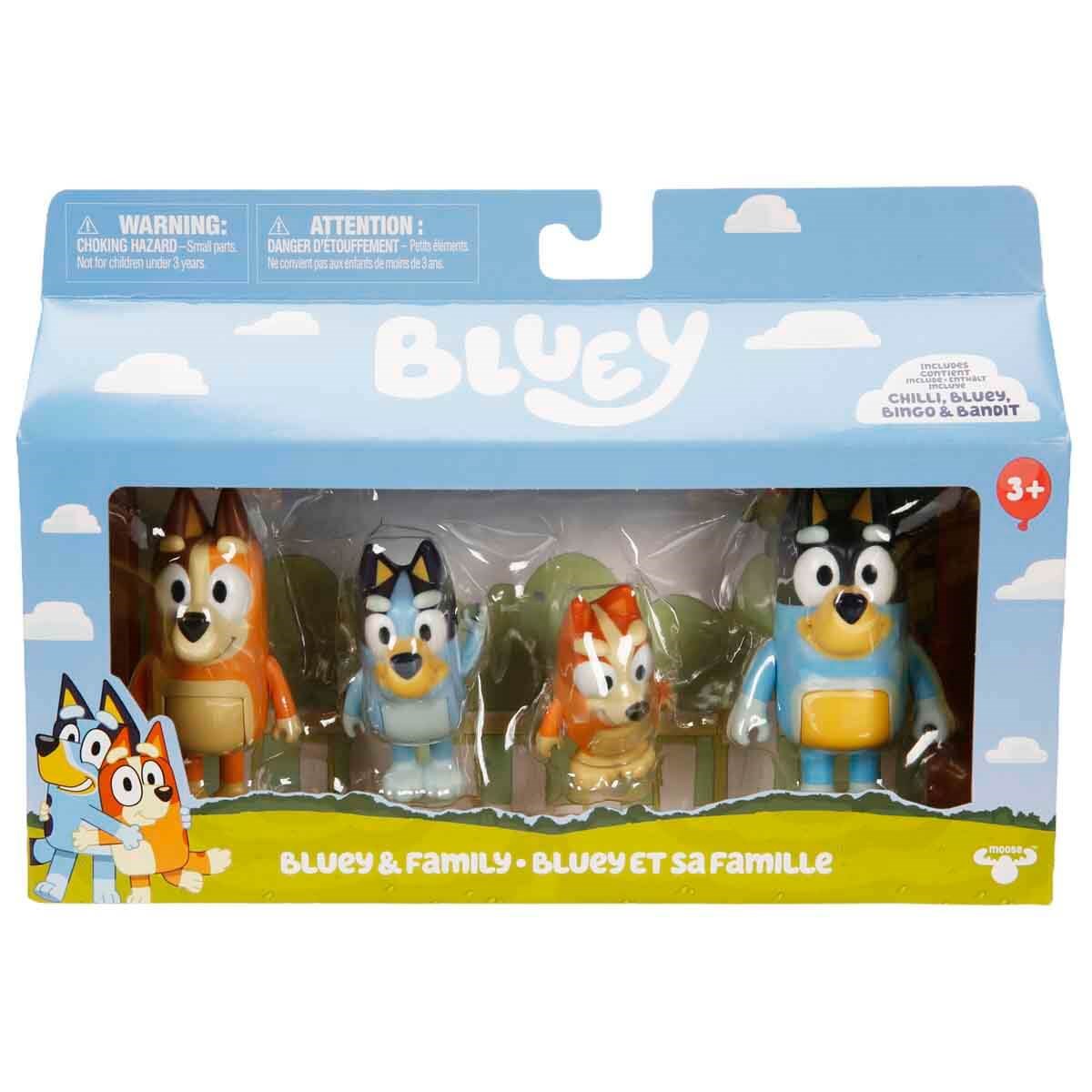 Kolleksiyon Karakterleri, NECOTOYS, Bluey 4'lü Figür Seti - Bluey & Family 13009