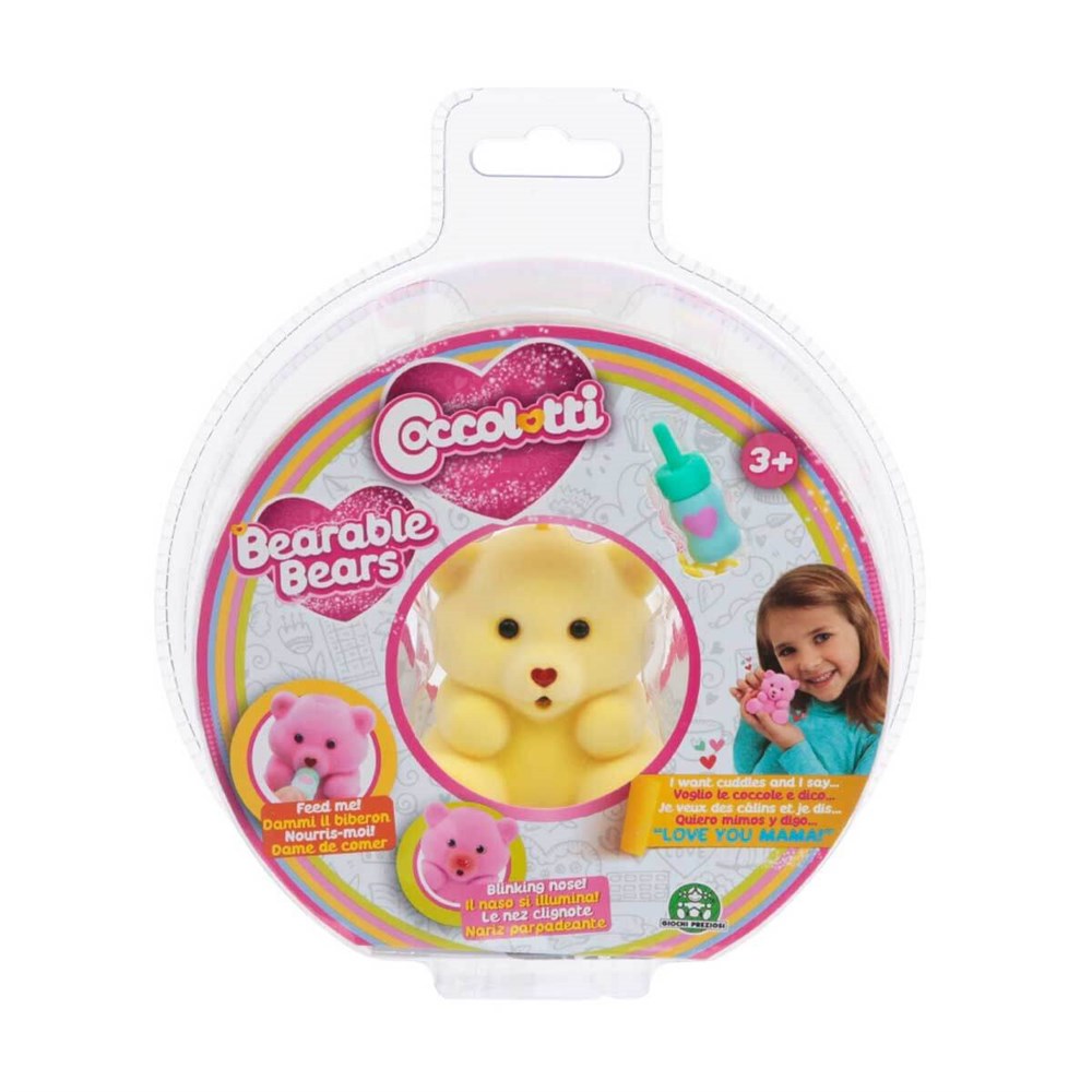 Kolleksiyon Karakterleri, Giochi Preziosi, Coccolotti Sevimli Ayıcıklar Sesli ve Işıklı Figür CCL01000 69515 Sarı