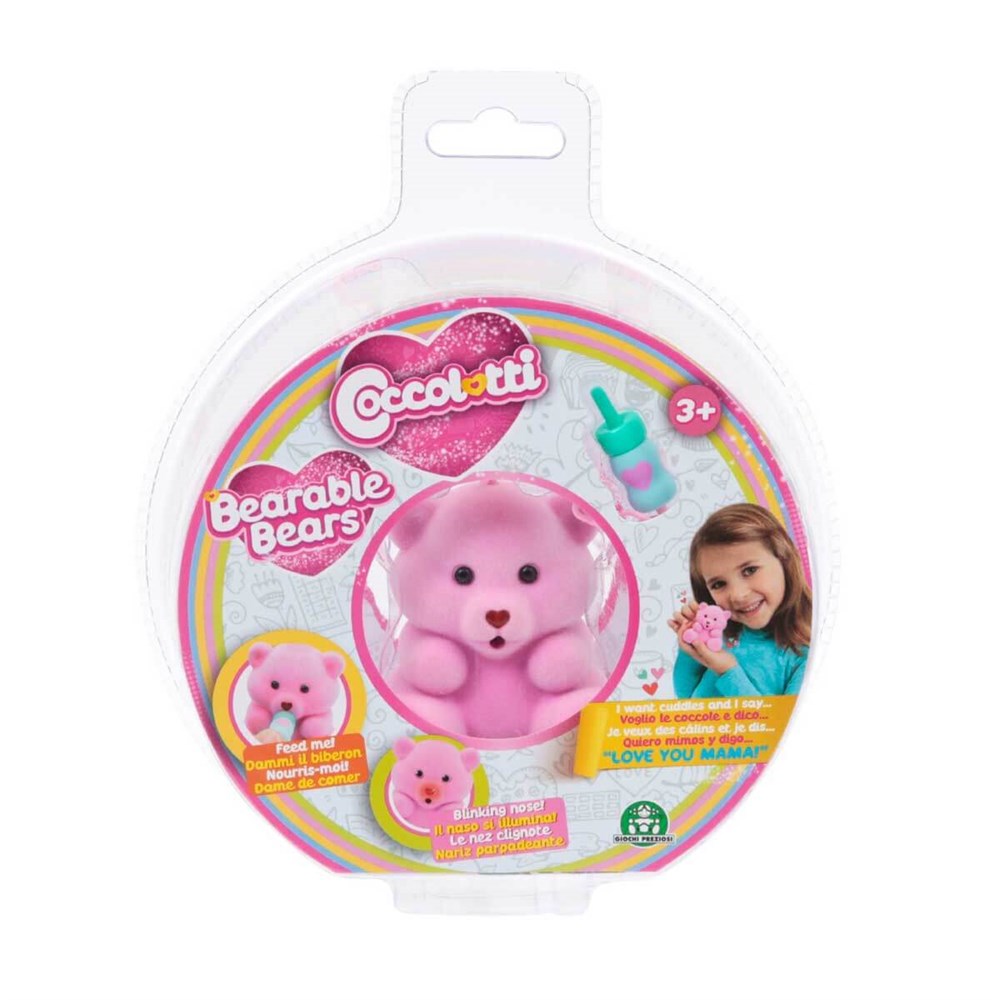 Kolleksiyon Karakterleri, Giochi Preziosi, Coccolotti Sevimli Ayıcıklar Sesli ve Işıklı Figür CCL01000 69515 Pembe