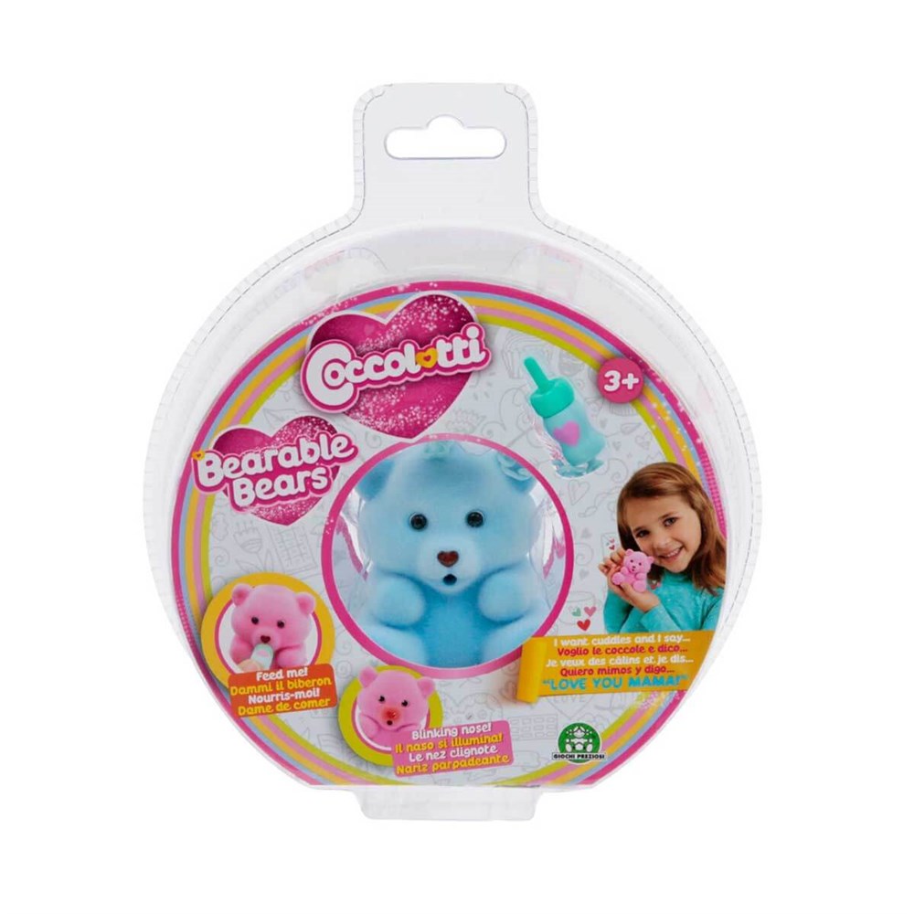 Kolleksiyon Karakterleri, Giochi Preziosi, Coccolotti Sevimli Ayıcıklar Sesli ve Işıklı Figür CCL01000 69515 Mavi